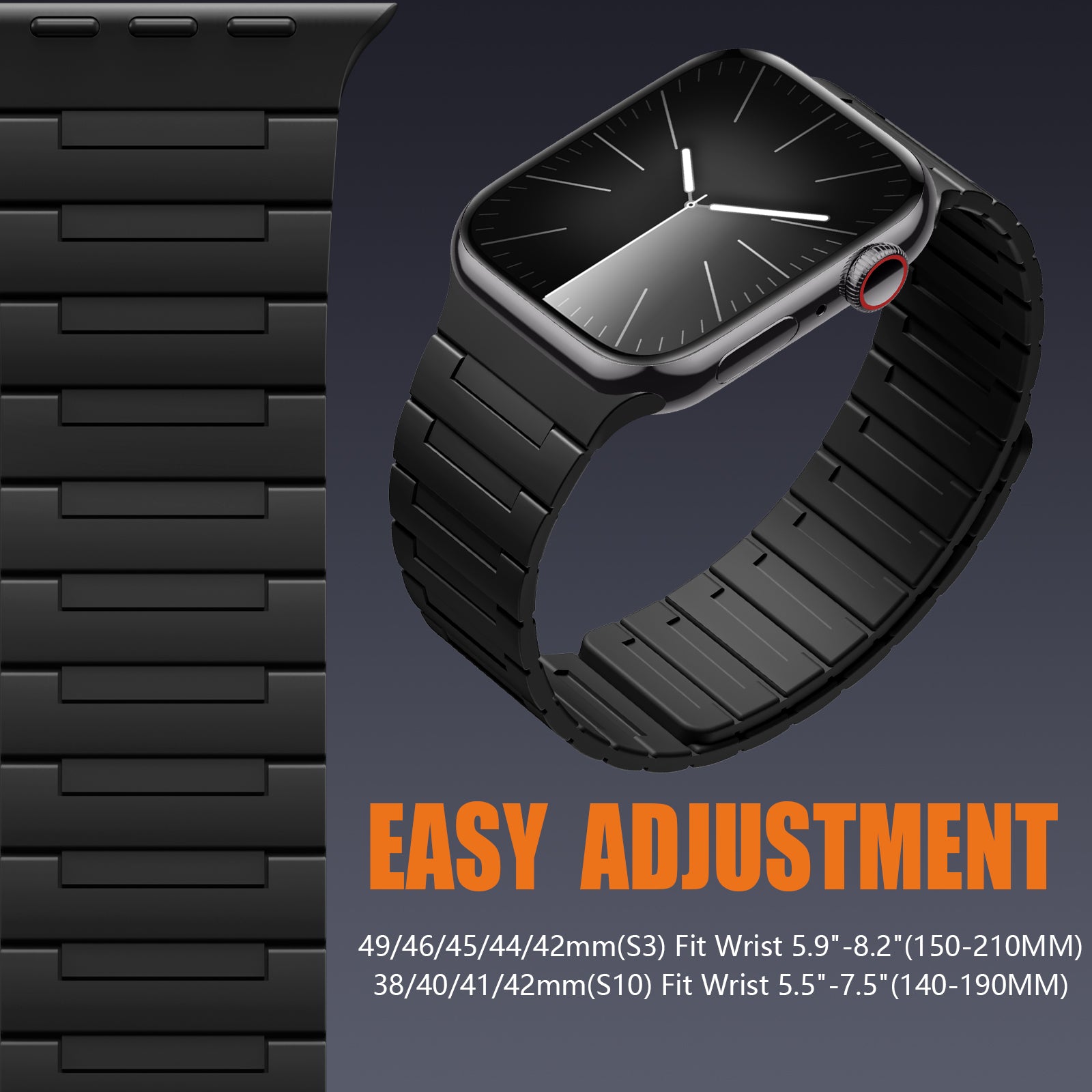 GEAK Compatible with Apple Watch Bands for Men 44mm 42mm 46mm 49mm 45mm 40mm 41mm 38mm Magnetic Silicone Sport Band for iWatch Ultra 3 Ultra 2 SE Series 11 10 9 8 7 6 5 4 3 2 1