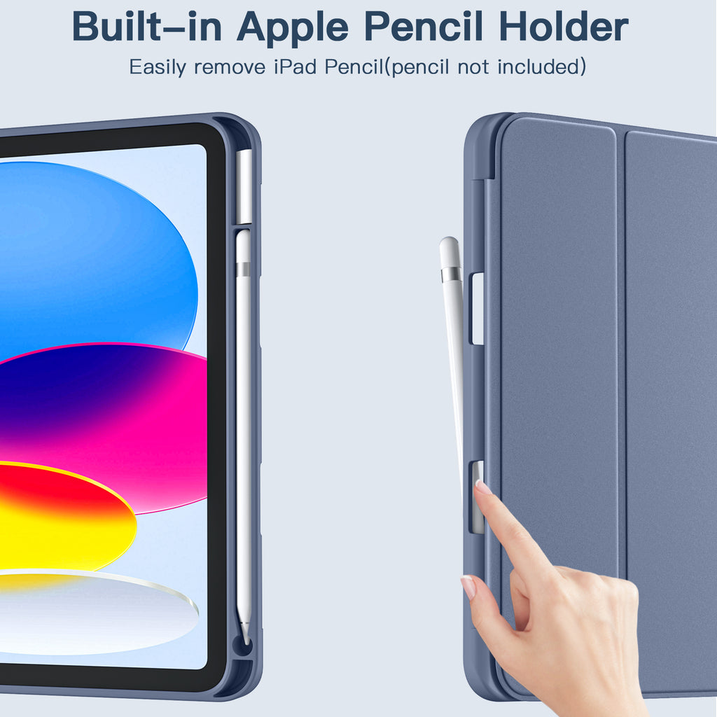 GEAK Compatible with Apple iPad A16 Case & iPad 10th 11th Generation Case Cover 11 inch with Pencil Holder