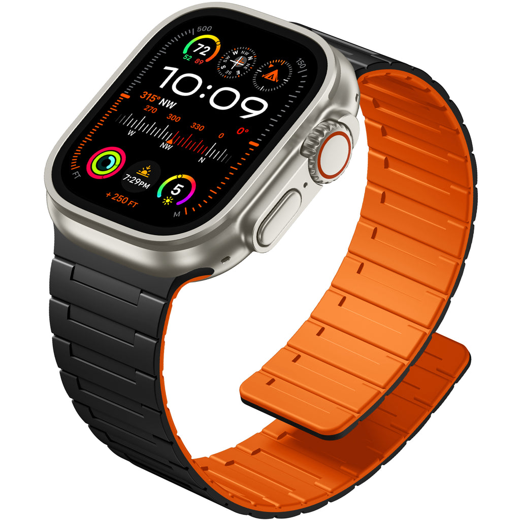 GEAK Compatible with Apple Watch Bands for Men 44mm 42mm 46mm 49mm 45mm 40mm 41mm 38mm Magnetic Silicone Sport Band for iWatch Ultra 3 Ultra 2 SE Series 11 10 9 8 7 6 5 4 3 2 1