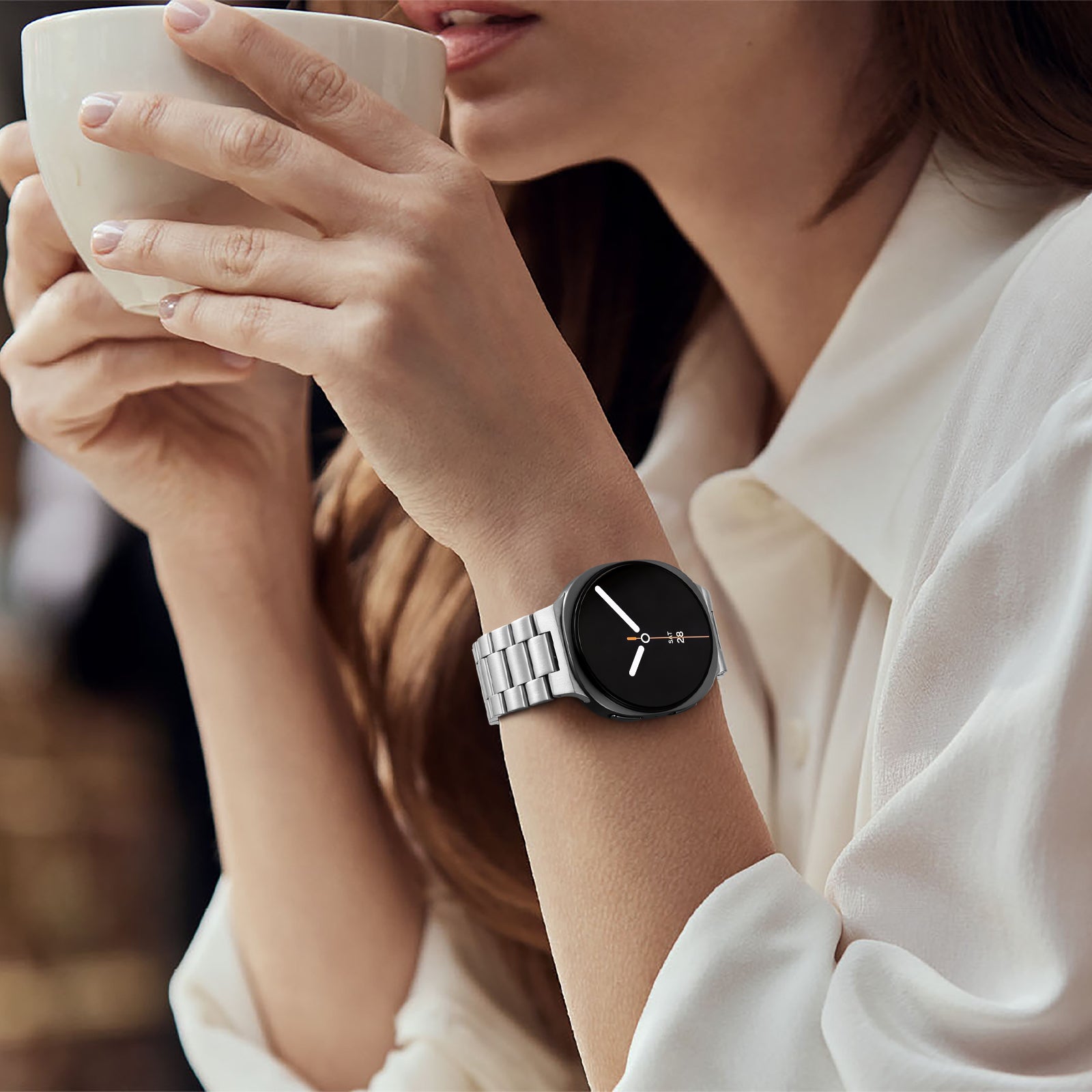 GEAK Stainless Steel Metal Band Compatible with Samsung Galaxy Watch 8 40mm 44mm/8 Classic 46mm 2025