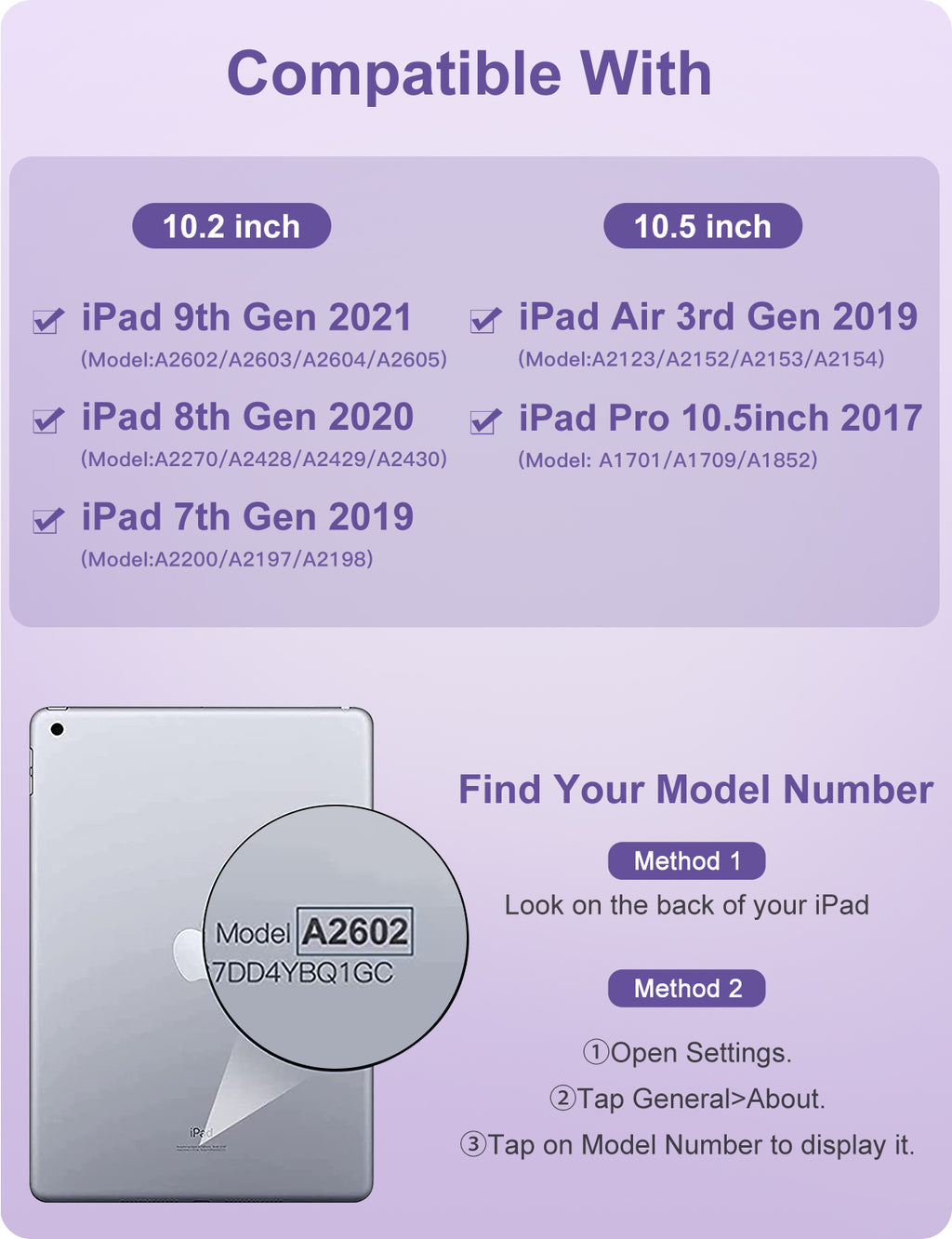 GEAK Compatible with Apple iPad 9th 8th 7th Generation Case with Keyboard 10.2 inch 7 Color Backlight Keyboard Case Cover with Pencil Holder for iPad Air 3rd Generation & iPad Pro 10.5 inch