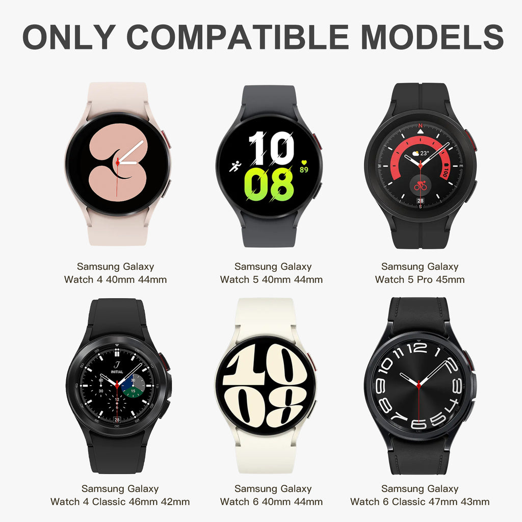 GEAK 6 Pack Silicone Sport Bands Compatible with Samsung Galaxy Watch 7 Bands 44mm 40mm/Watch 6/Watch 6 Classic/Watch 5/Watch 5 Pro/Watch 4/Watch 4 Classic/Watch 3 Bands for Women Men