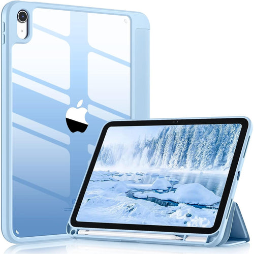 Compatible with iPad (A16) 11th Generation Case 2025, for iPad 10th Generation Case 2022 with Pencil Holder, Trifold Stand Protective Cover with Clear Back