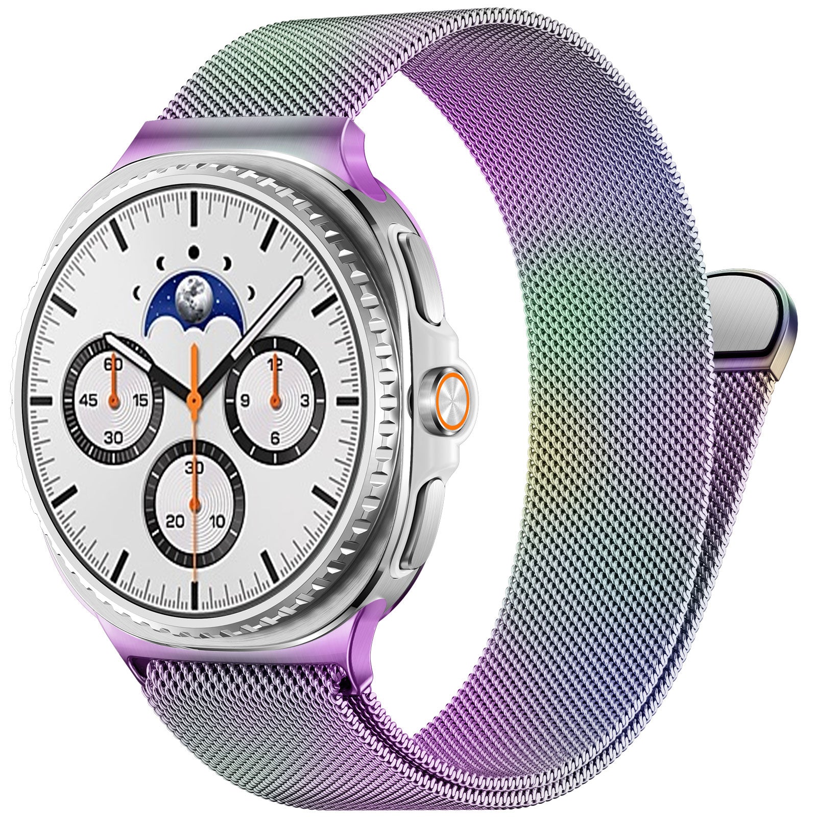 GEAK Compatible with Samsung Galaxy Watch 8/8 Classic Bands 40mm 44mm 46mm for Women Men Magnetic Stainless Steel Metal Band