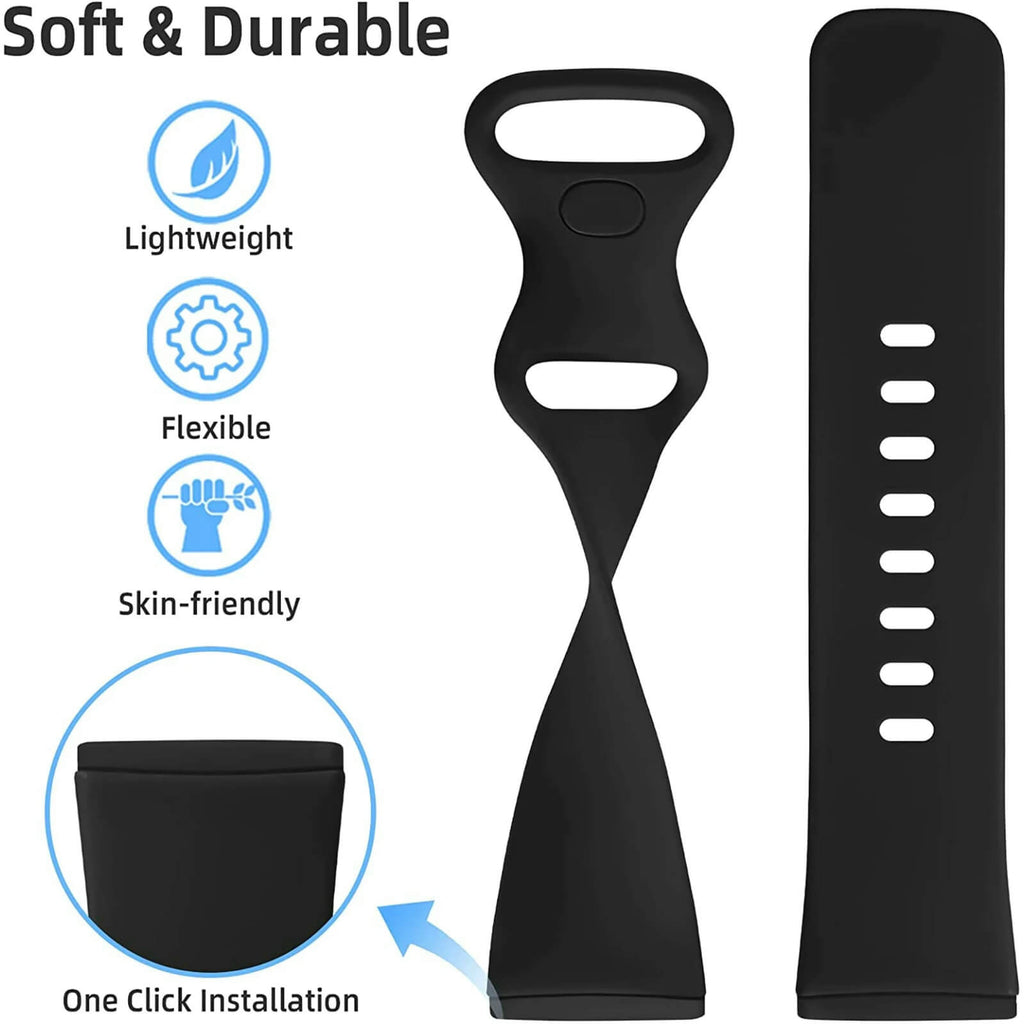 GEAK 4 Pack Silicone Sport Bands Compatible with Fitbit Versa 3/Versa 4/Sense/Sense 2 Bands for Women Men