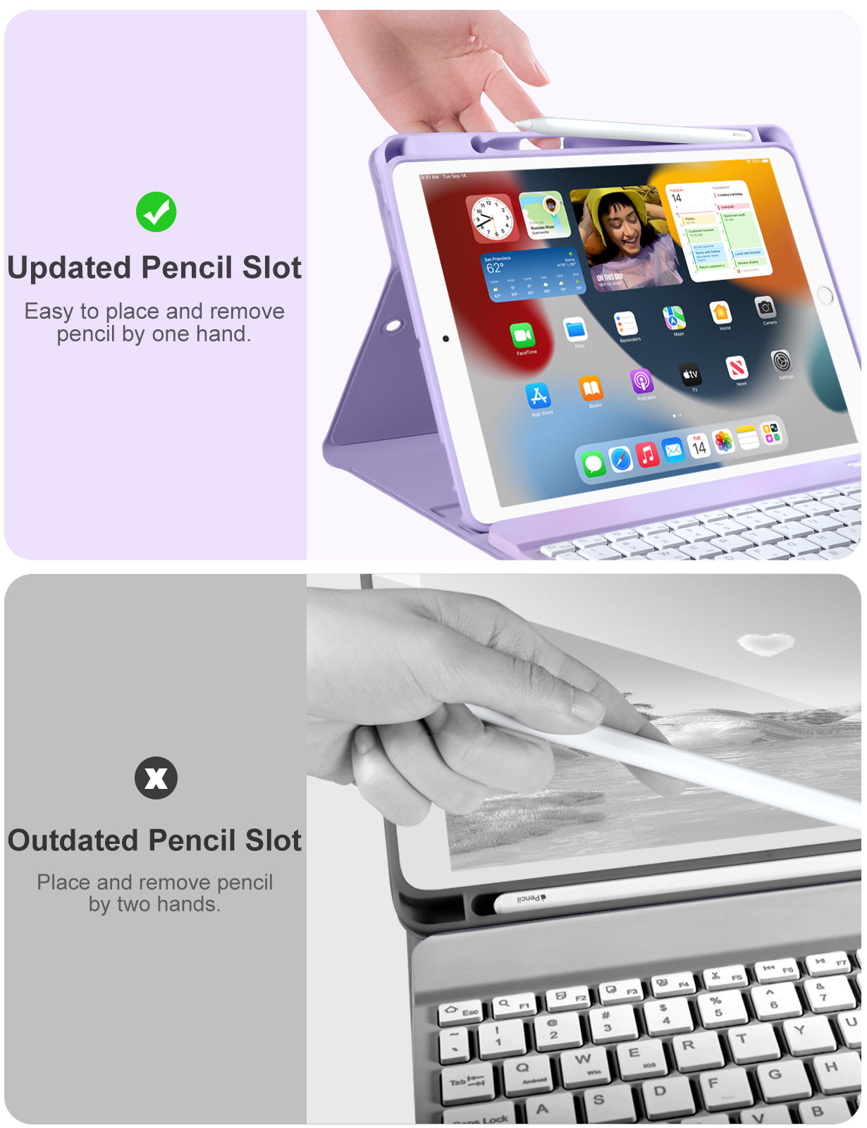 GEAK Compatible with Apple iPad 9th 8th 7th Generation Case with Keyboard 10.2 inch 7 Color Backlight Keyboard Case Cover with Pencil Holder for iPad Air 3rd Generation & iPad Pro 10.5 inch