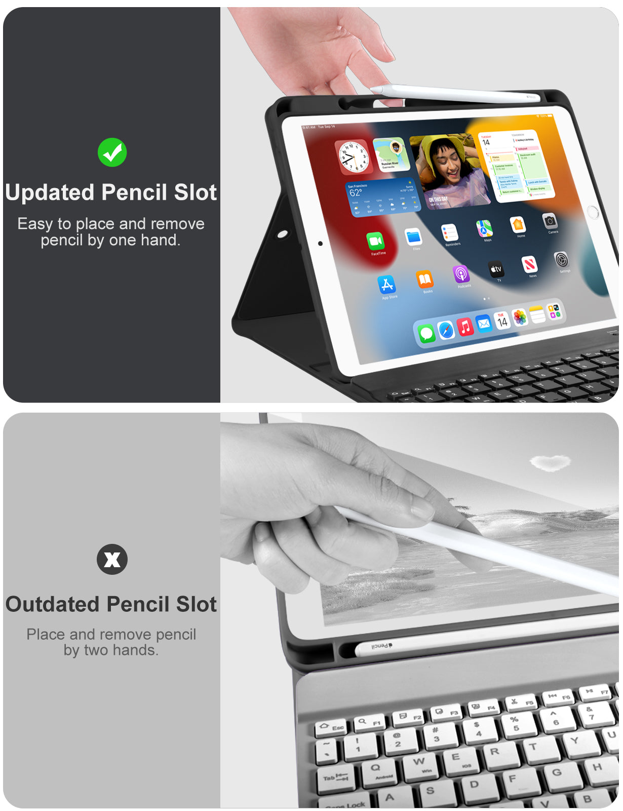 GEAK Compatible with Apple iPad 9th 8th 7th Generation Case with Keyboard 10.2 inch 7 Color Backlight Keyboard Case Cover with Pencil Holder for iPad Air 3rd Generation & iPad Pro 10.5 inch