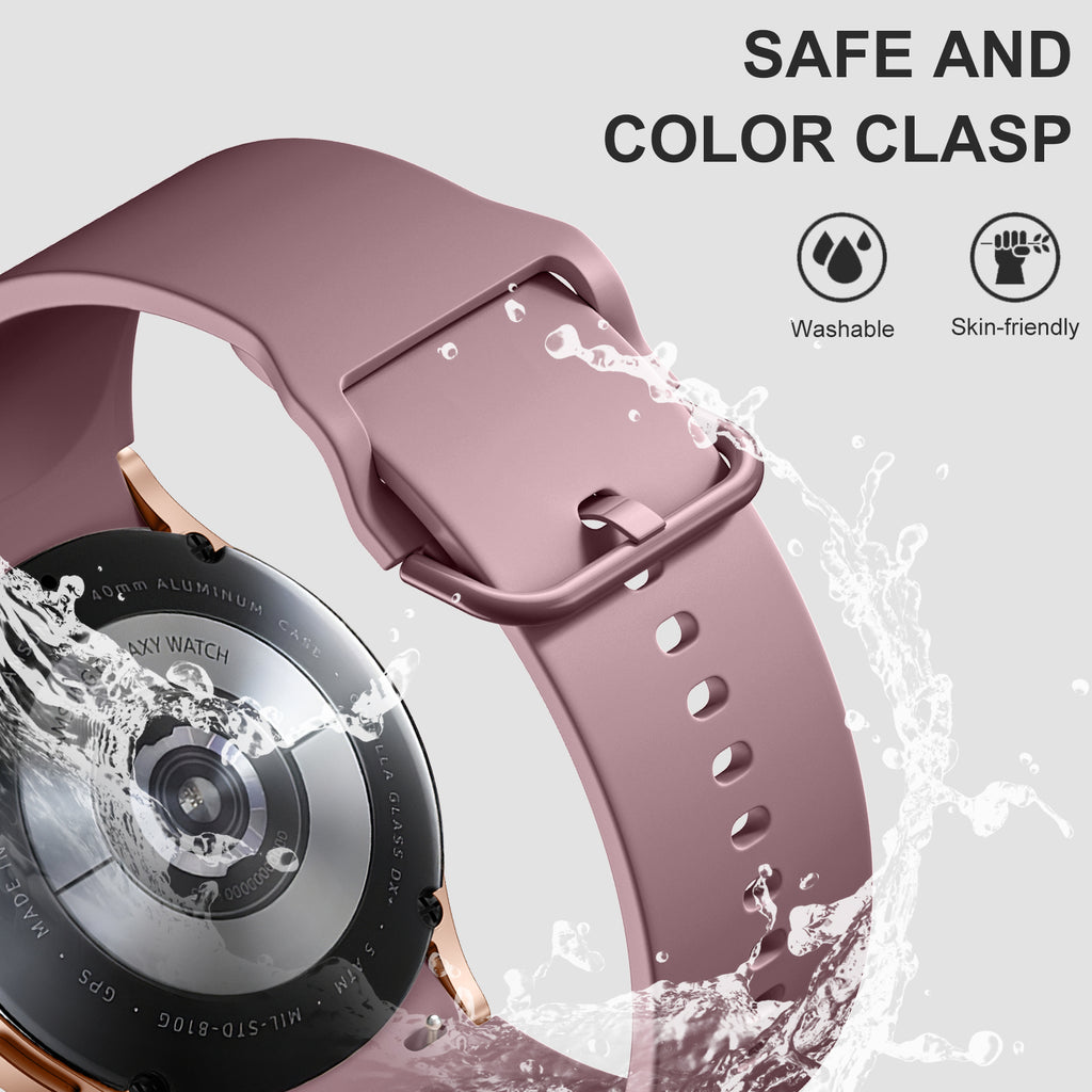 GEAK 6 Pack Silicone Sport Bands Compatible with Samsung Galaxy Watch 7 Bands 44mm 40mm/Watch 6/Watch 6 Classic/Watch 5/Watch 5 Pro/Watch 4/Watch 4 Classic/Watch 3 Bands for Women Men