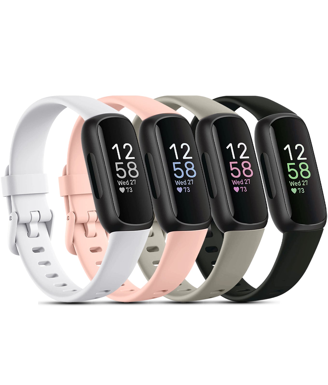 GEAK Compatible with Fitbit Inspire 3 Bands for Women Replacement Silicone Sport Bands