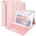 GEAK Compatible with Apple iPad 9th 8th 7th Generation Case with Keyboard 10.2 inch 7 Color Backlight Keyboard Case Cover with Pencil Holder for iPad Air 3rd Generation & iPad Pro 10.5 inch