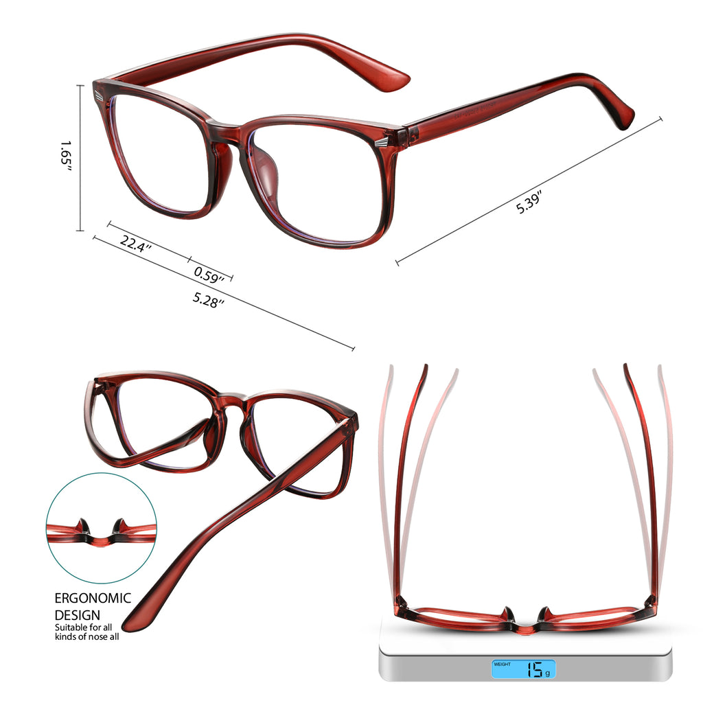 6 Pack Blue Light Blocking Glasses for Woman Computer Use Bluelight Glasses Womens Mens Blue Blockers Glasses