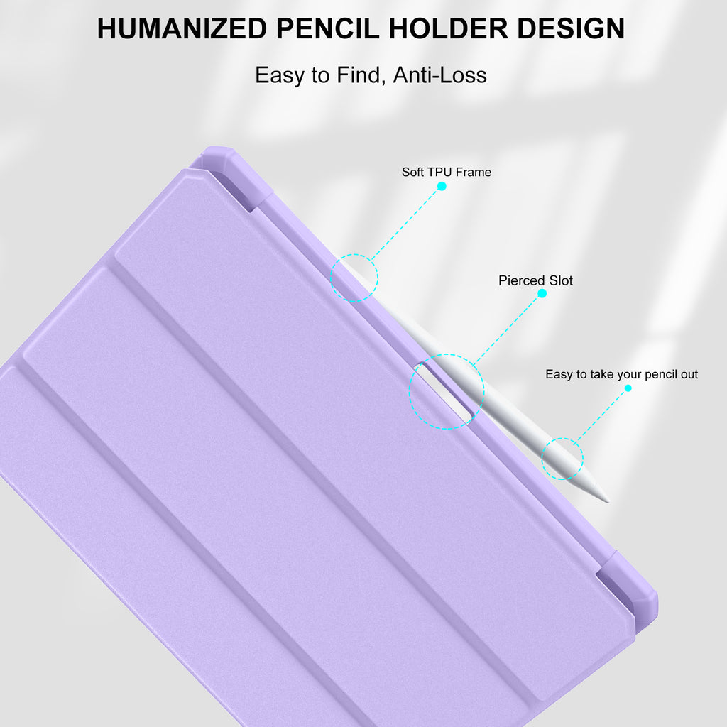 GEAK Compatible With iPad 9th /8th /7th Generation Case with Pencil Holder, 10.2inch Shockproof Cover with Trifold Stand