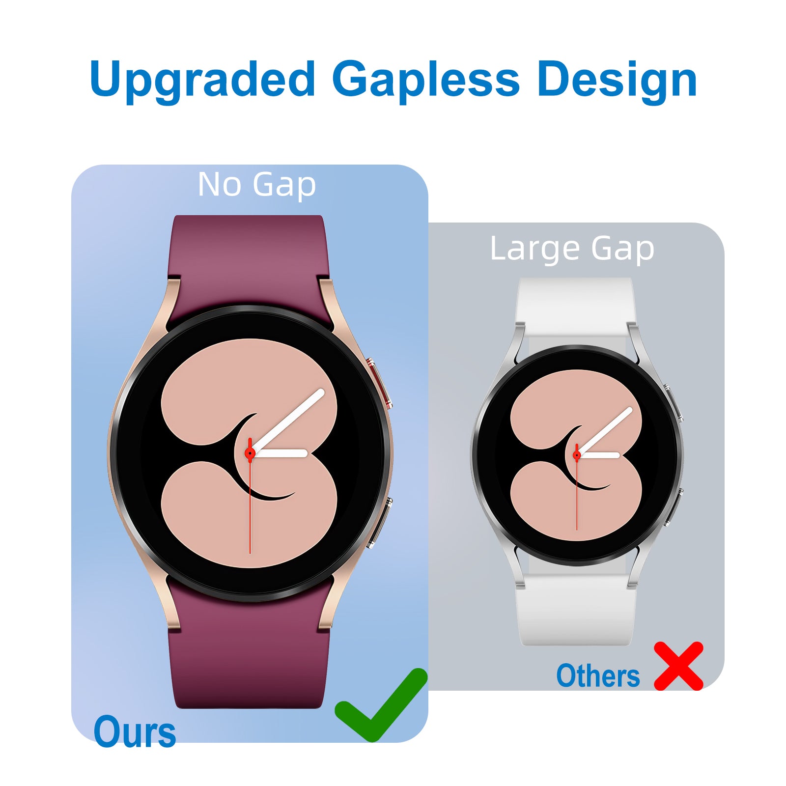 GEAK 6 Pack Silicone Sport Bands Compatible with Samsung Galaxy Watch 7 Bands 44mm 40mm/Watch 6/Watch 6 Classic/Watch 5/Watch 5 Pro/Watch 4/Watch 4 Classic/Watch 3 Bands for Women Men