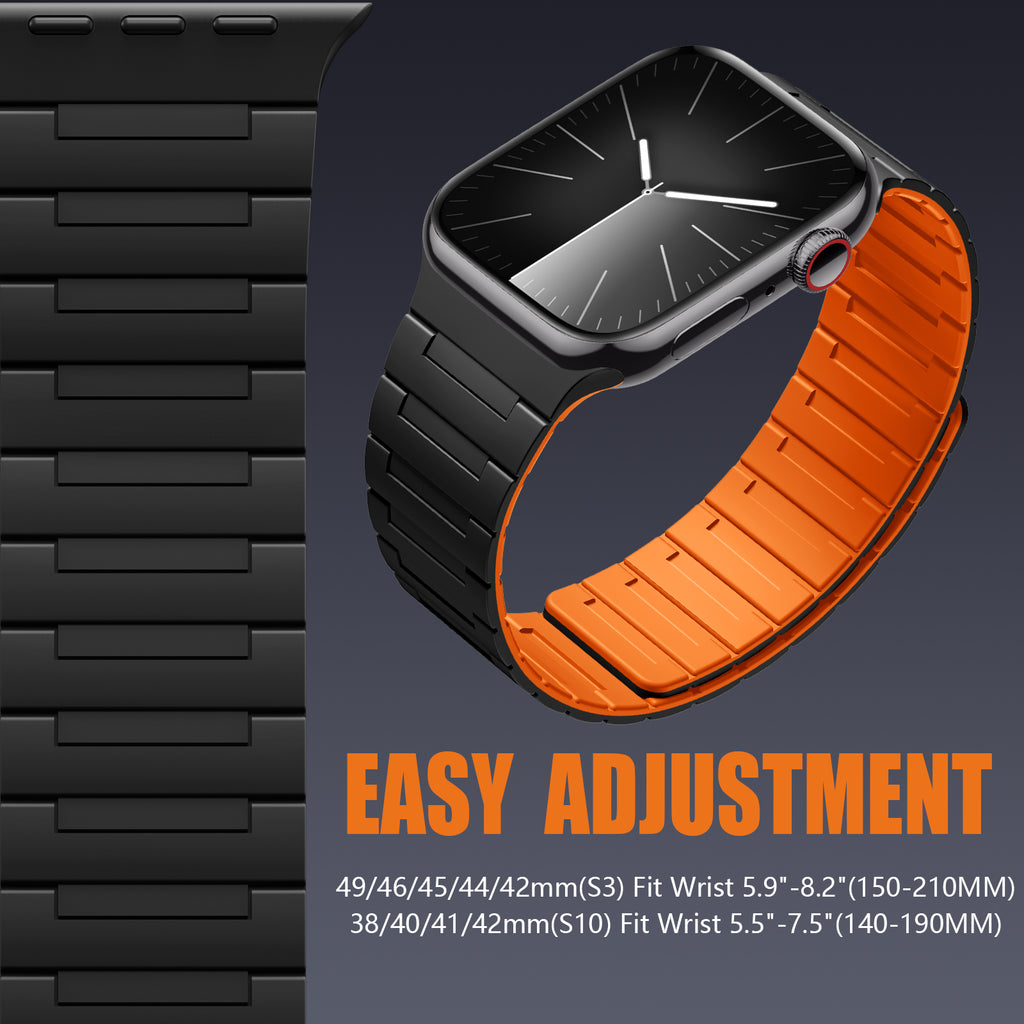 GEAK Compatible with Apple Watch Bands for Men 44mm 42mm 46mm 49mm 45mm 40mm 41mm 38mm Magnetic Silicone Sport Band for iWatch Ultra 3 Ultra 2 SE Series 11 10 9 8 7 6 5 4 3 2 1