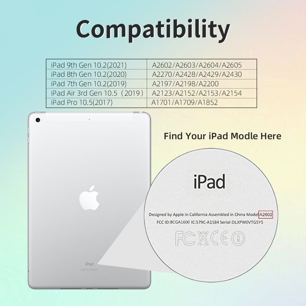 GEAK Compatible with Apple iPad 9th 8th 7th Generation Case for Kids 10.2 inch Cute Panda Shockproof Handle Stand Case with Strap for iPad Air 3rd Generation & Pro 10.5 inch