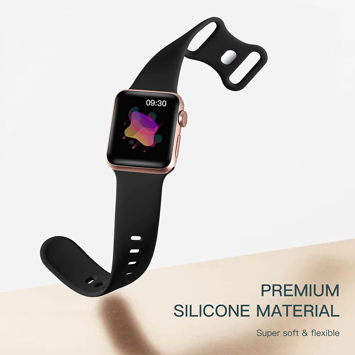 GEAK 6 Pack Compatible with Apple Watch Bands 40mm 44mm 41mm 45mm 46mm 49mm 38mm 42mm for Women Men Silicone Sport Bands Straps for iWatch Ultra 3 2 SE 3 2nd Generation Series 11 10 9 8 7 6 5 4 3 2 1