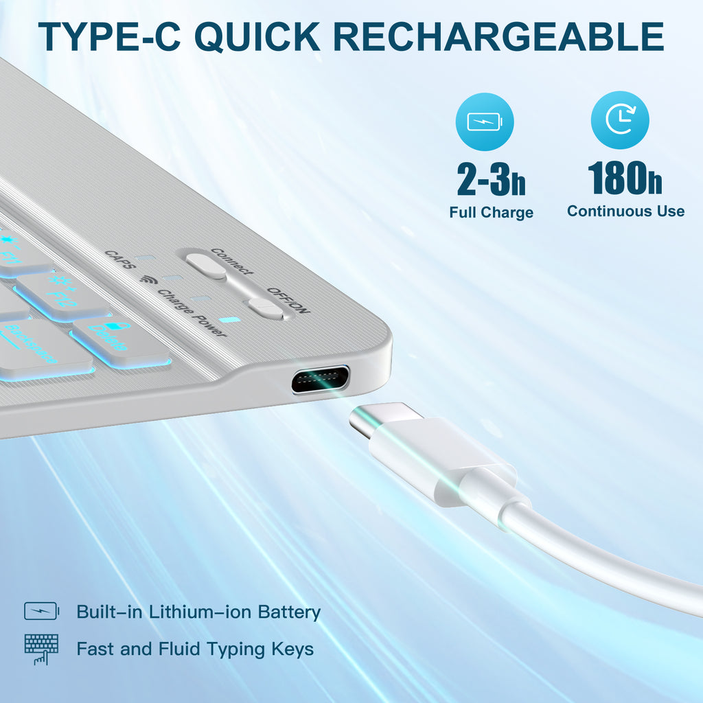 GEAK Compatible With iPad Air 11 inch (M4/M3/M2) /Air 5th/ Air 4th Generation Case with Keyboard, Detachble Magnetic Fits For iPad Air Keyboard with Case