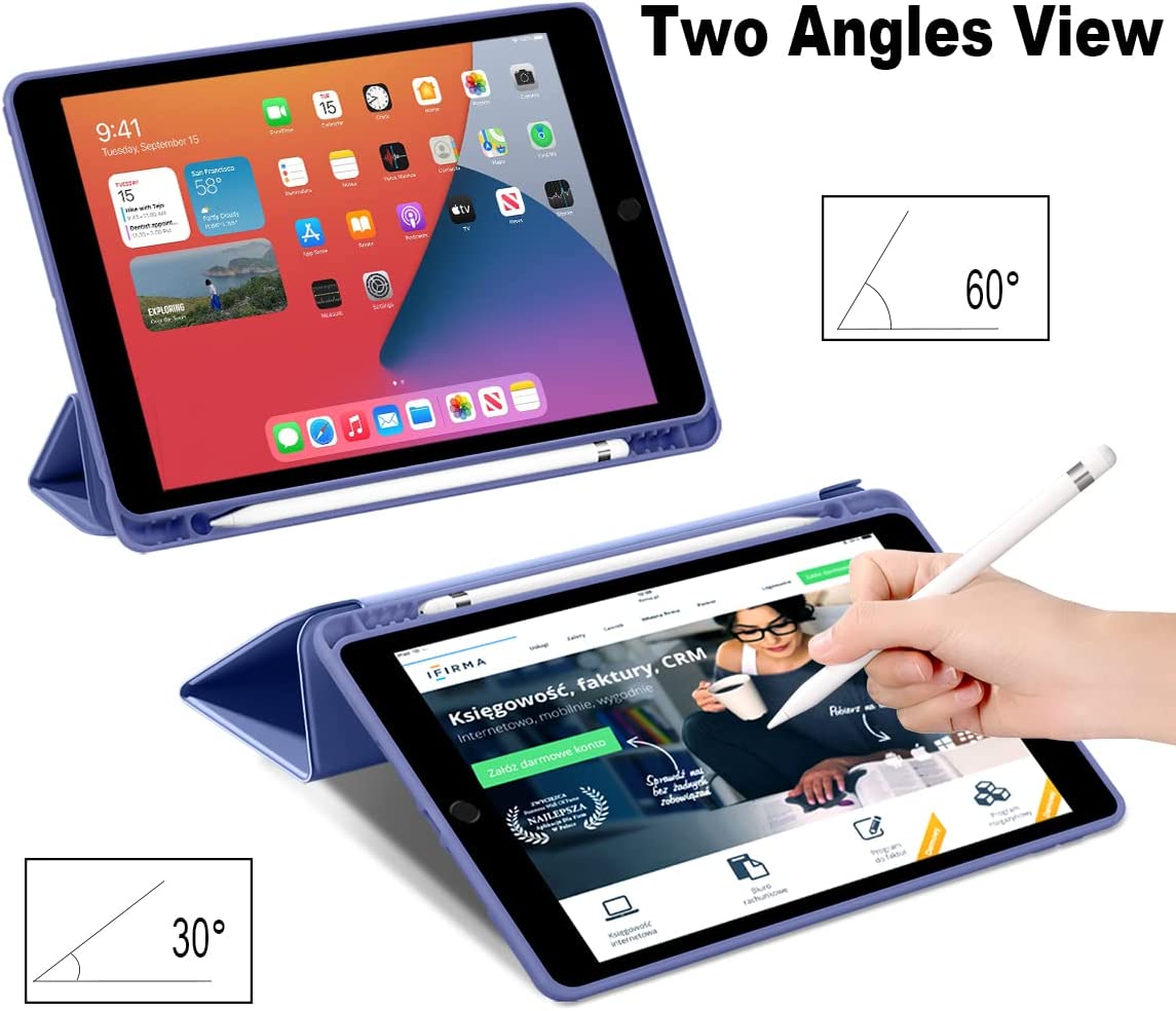 GEAK 10.2 inch Case for iPad 9th 8th 7th Generation Case Cover with Pencil Holder