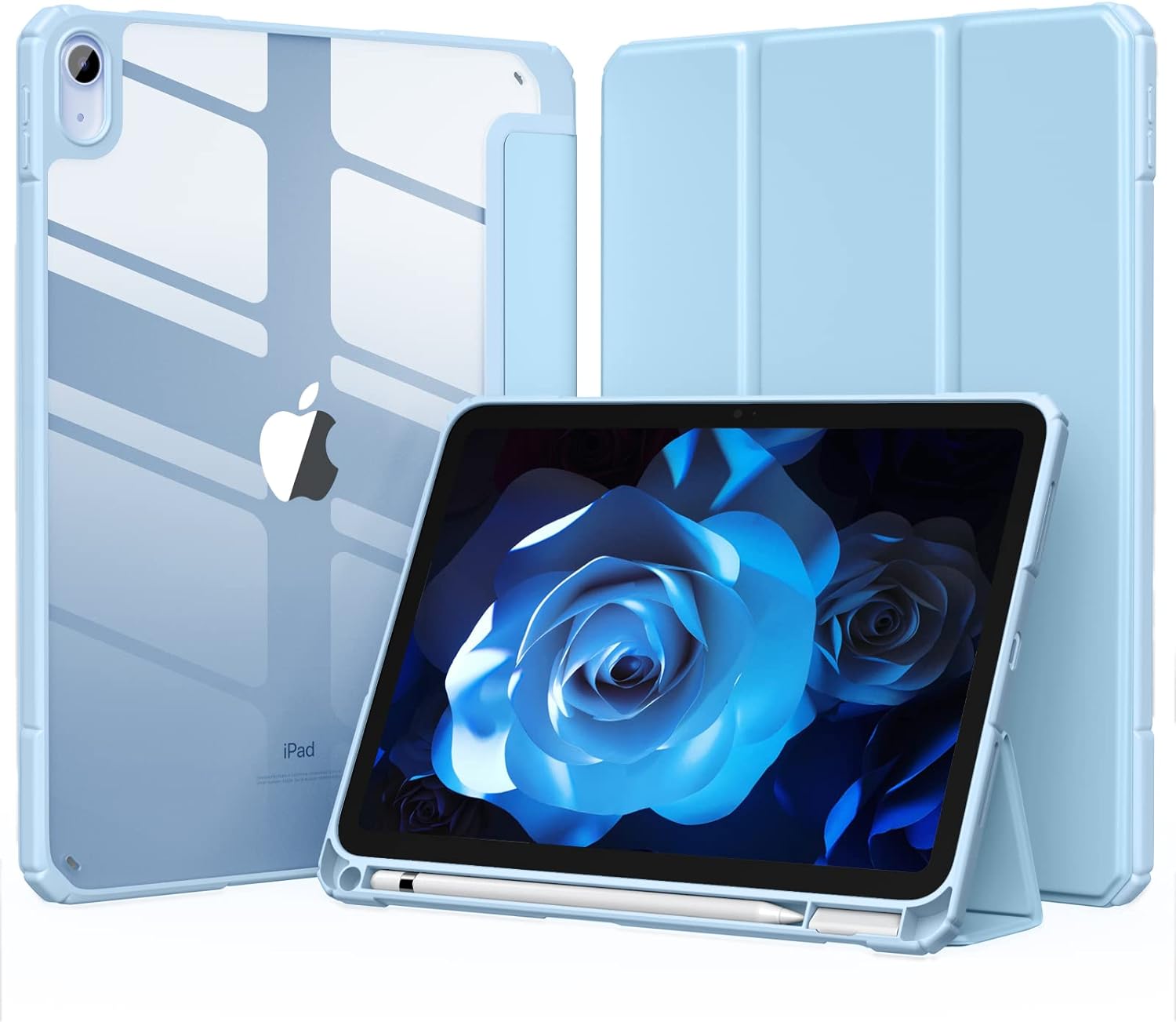 GEAK Compatible With iPad (A16) 11th Generation (2025)/10.9inch iPad 10th Generation (2022) Case Cover with Pencil Holder, Blue