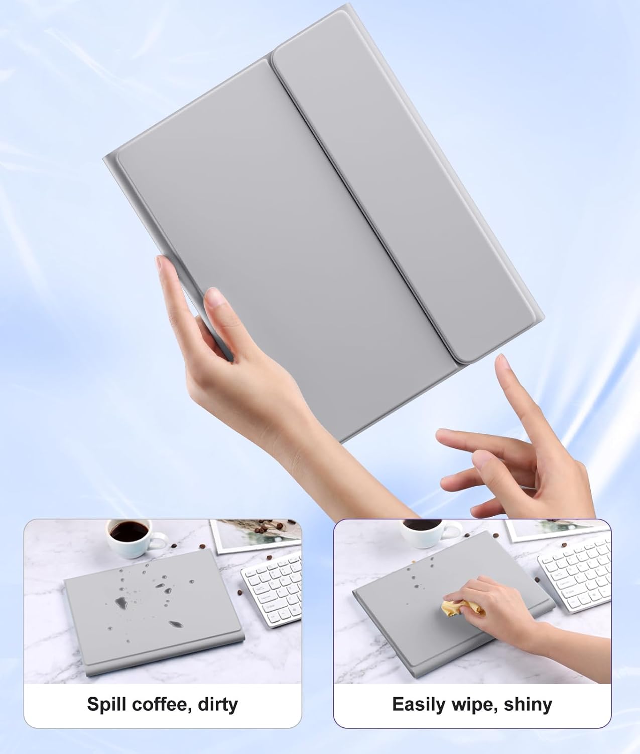 GEAK Compatible with Apple iPad A16 11th 10th Generation Case with Keyboard 7 Color Backlight Detachable Wireless Keyboard Case Cover with Touchpad for iPad 11th Gen 11 inch 2025 & 10th Gen 10.9 inch