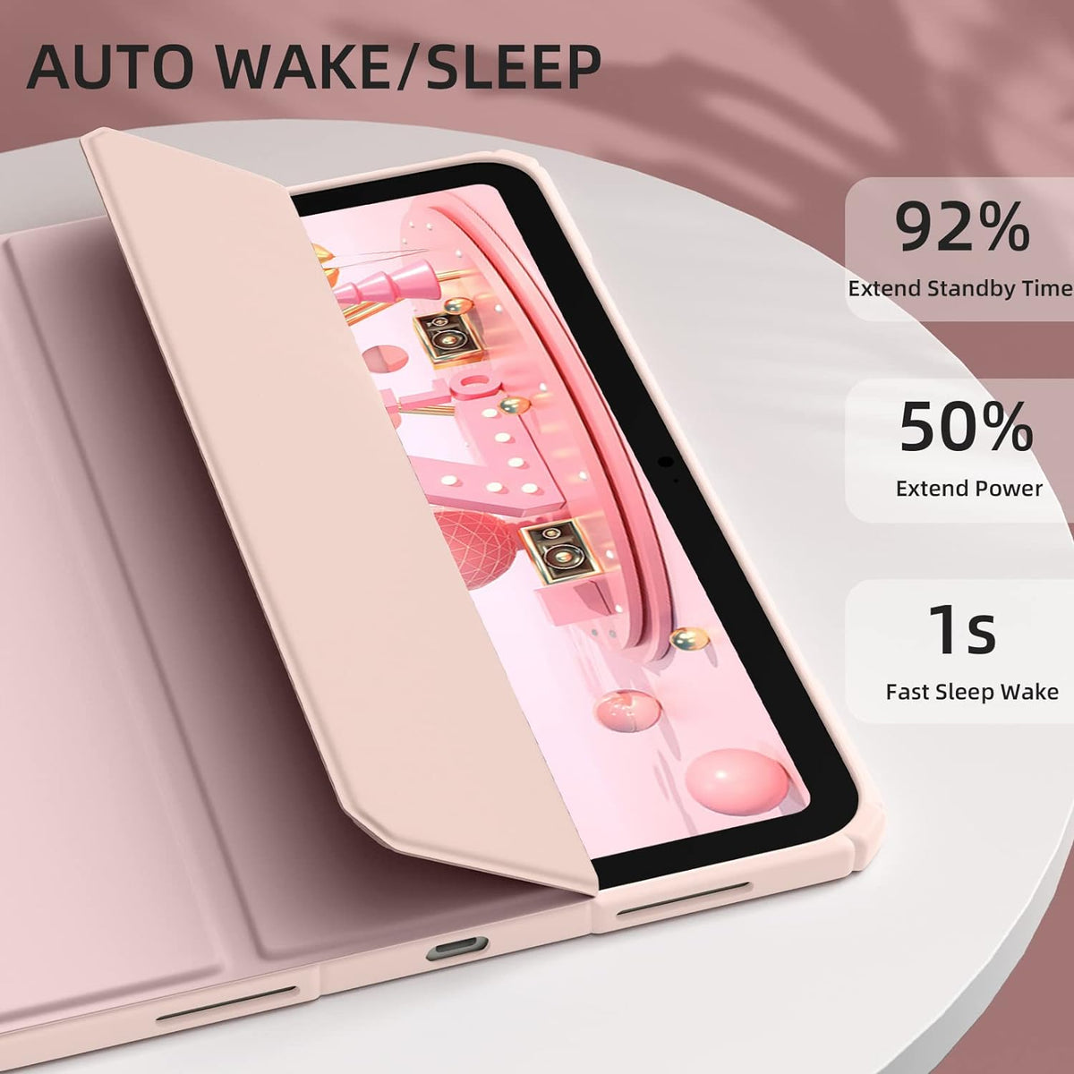 GEAK Compatible With iPad A16 Case/ 10.9 inch iPad 10th Generation Case/ iPad 11th Generation Case 11inch with Pencil Holder