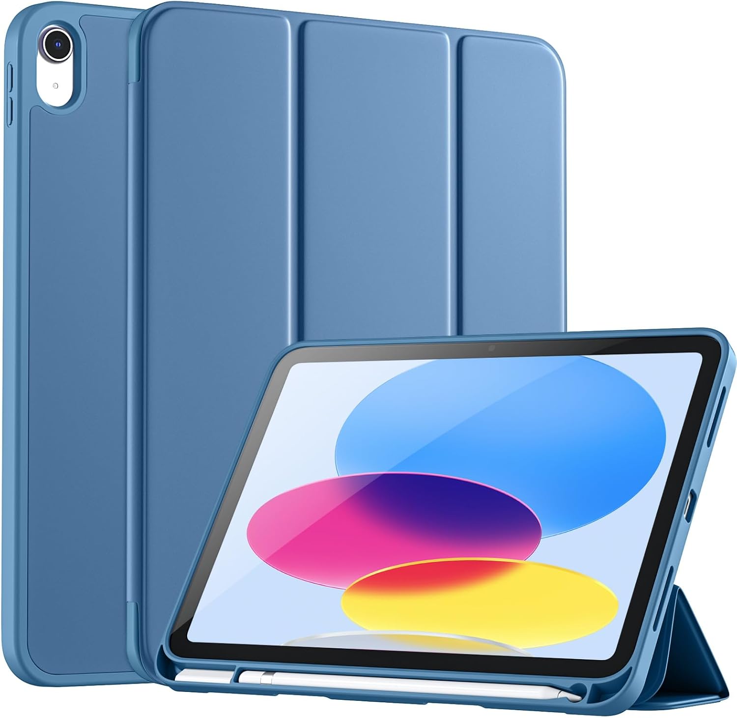 GEAK Compatible with Apple iPad A16 Case & iPad 10th 11th Generation Case Cover 11 inch with Pencil Holder