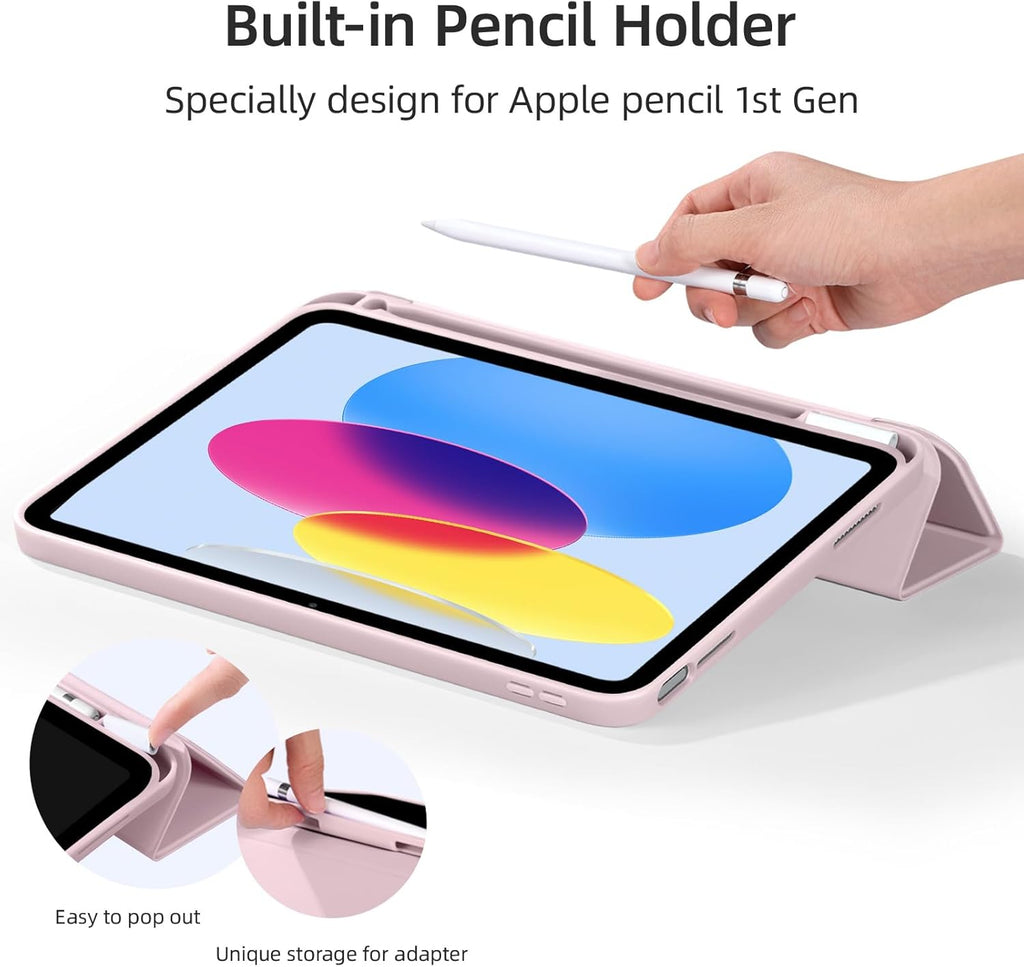GEAK Compatible with Apple iPad A16 Case & iPad 10th 11th Generation Case Cover 11 inch with Pencil Holder