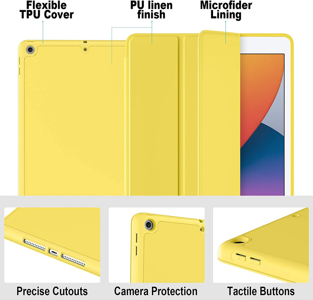 GEAK 10.2 inch Case for iPad 9th 8th 7th Generation Case Cover with Pencil Holder