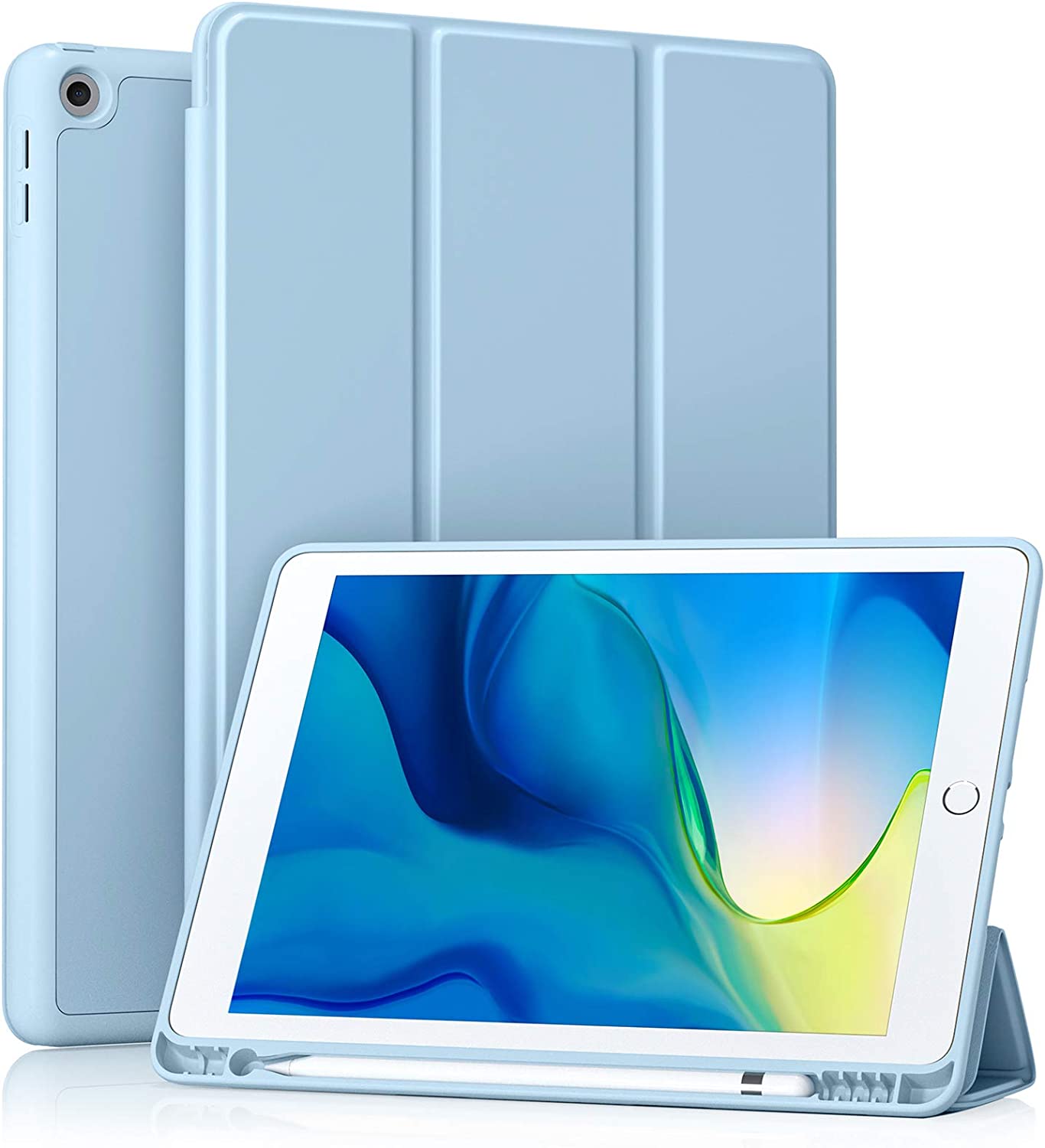 GEAK 10.2 inch Case for iPad 9th 8th 7th Generation Case Cover with Pencil Holder