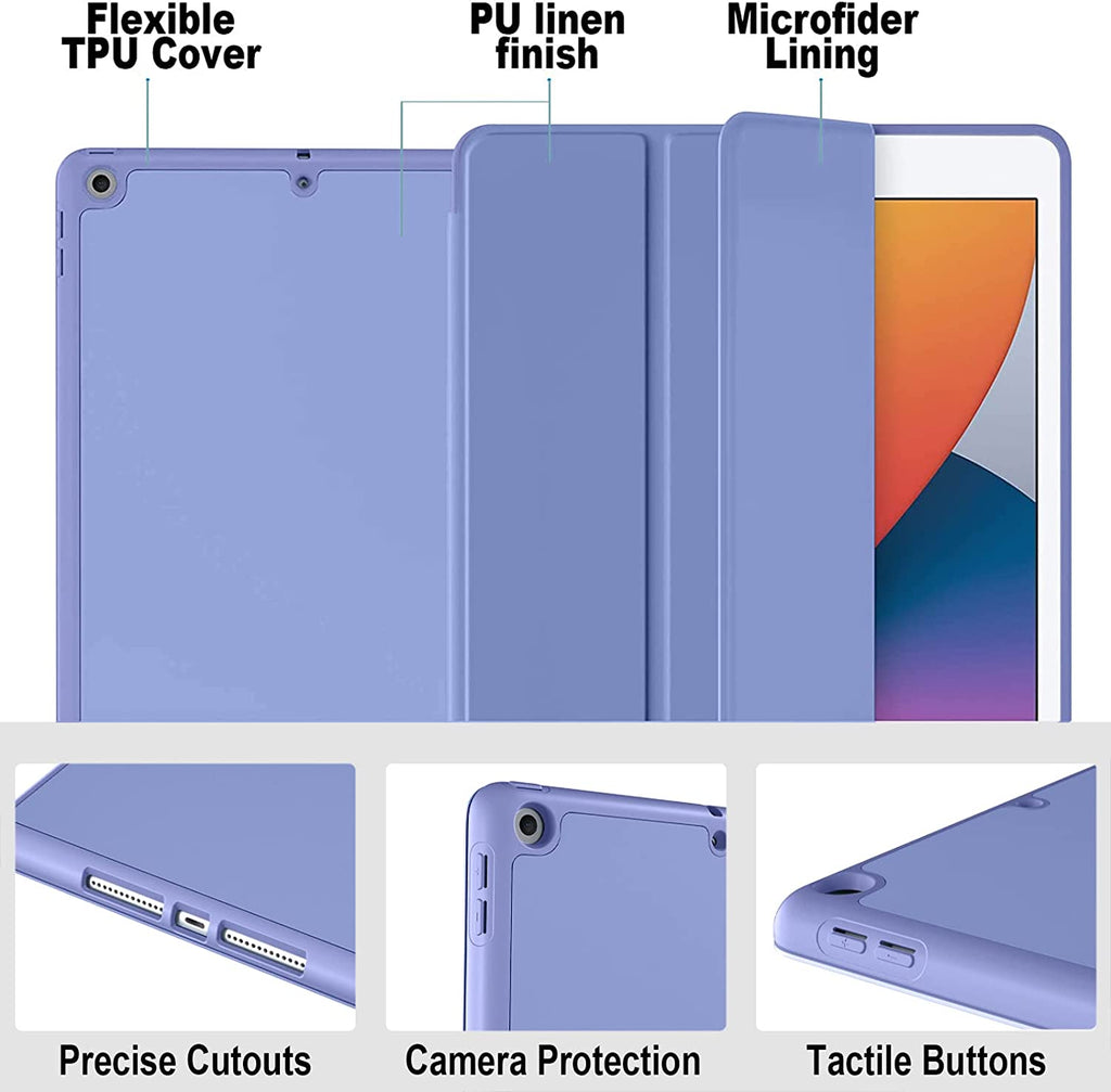 GEAK 10.2 inch Case for iPad 9th 8th 7th Generation Case Cover with Pencil Holder
