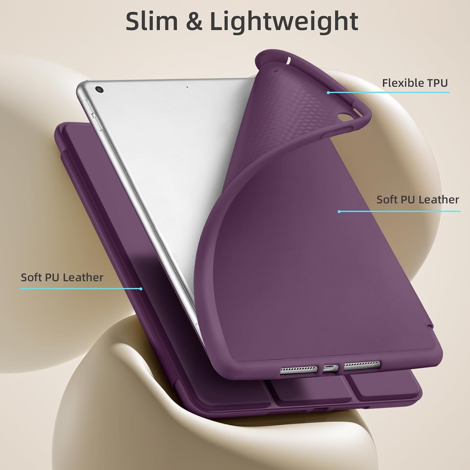 GEAK 10.2 inch Case for iPad 9th 8th 7th Generation Case Cover with Pencil Holder