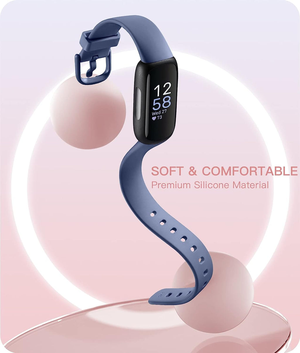 GEAK Compatible with Fitbit Inspire 3 Bands for Women Replacement Silicone Sport Bands