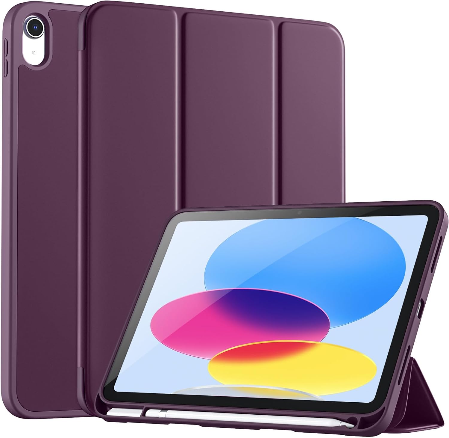 GEAK Compatible with Apple iPad A16 Case & iPad 10th 11th Generation Case Cover 11 inch with Pencil Holder