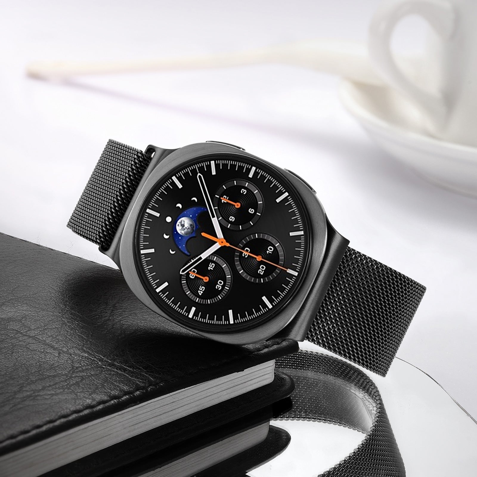GEAK Compatible with Samsung Galaxy Watch 8/8 Classic Bands 40mm 44mm 46mm for Women Men Magnetic Stainless Steel Metal Band