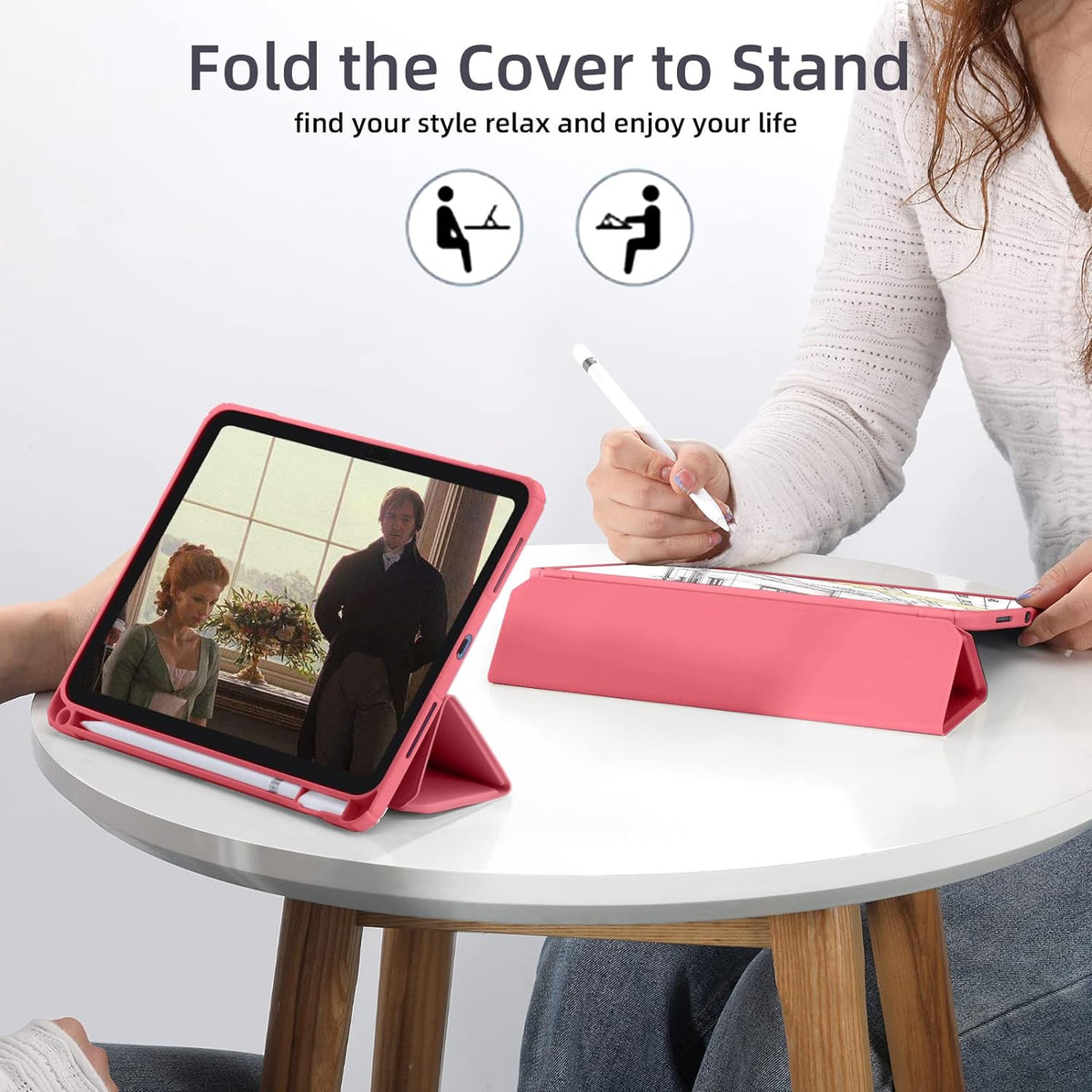 GEAK Compatible With iPad A16 Case/ 10.9 inch iPad 10th Generation Case/ iPad 11th Generation Case 11inch with Pencil Holder