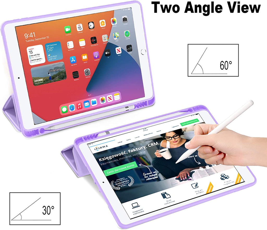 GEAK 10.2 inch Case for iPad 9th 8th 7th Generation Case Cover with Pencil Holder