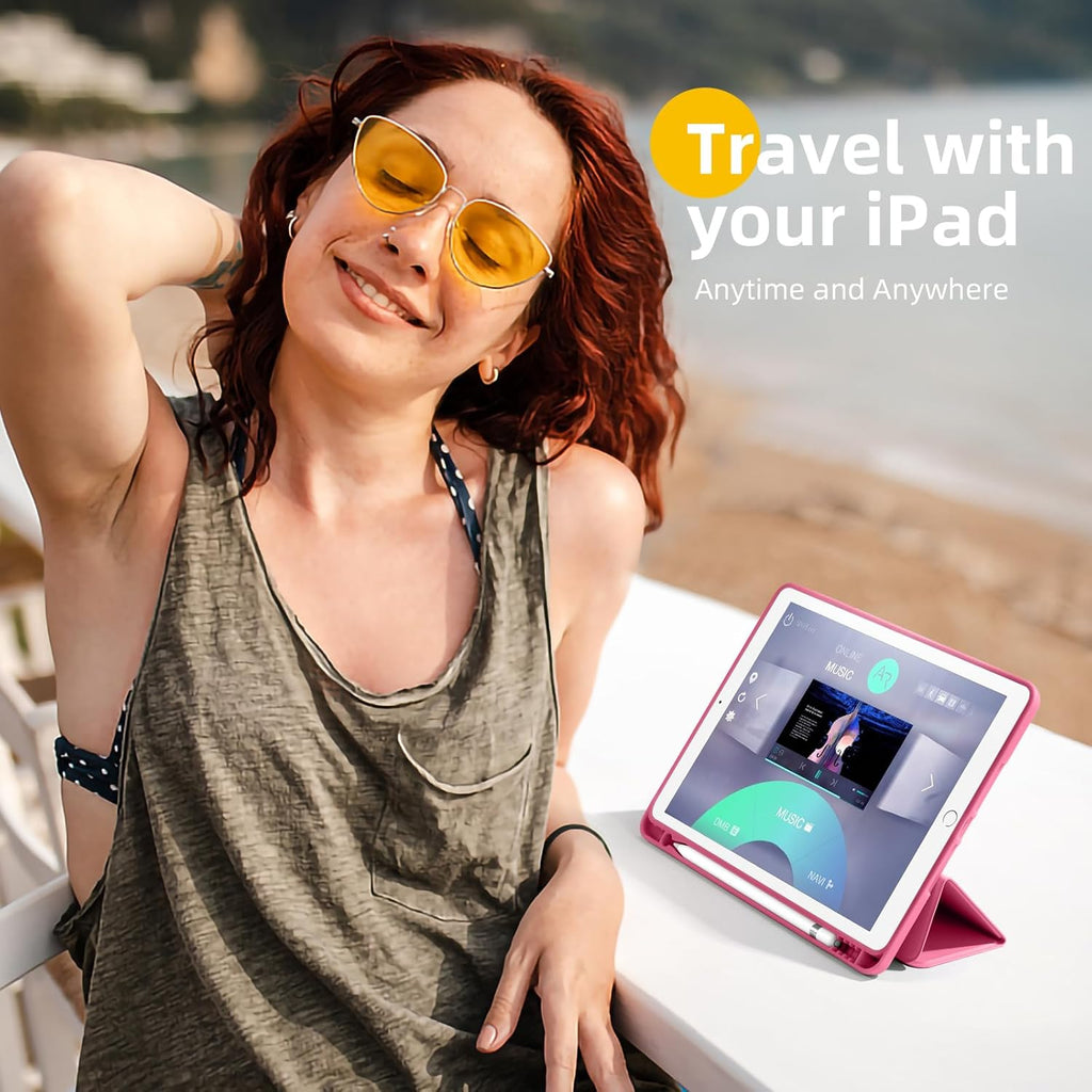 GEAK 10.2 inch Case for iPad 9th 8th 7th Generation Case Cover with Pencil Holder