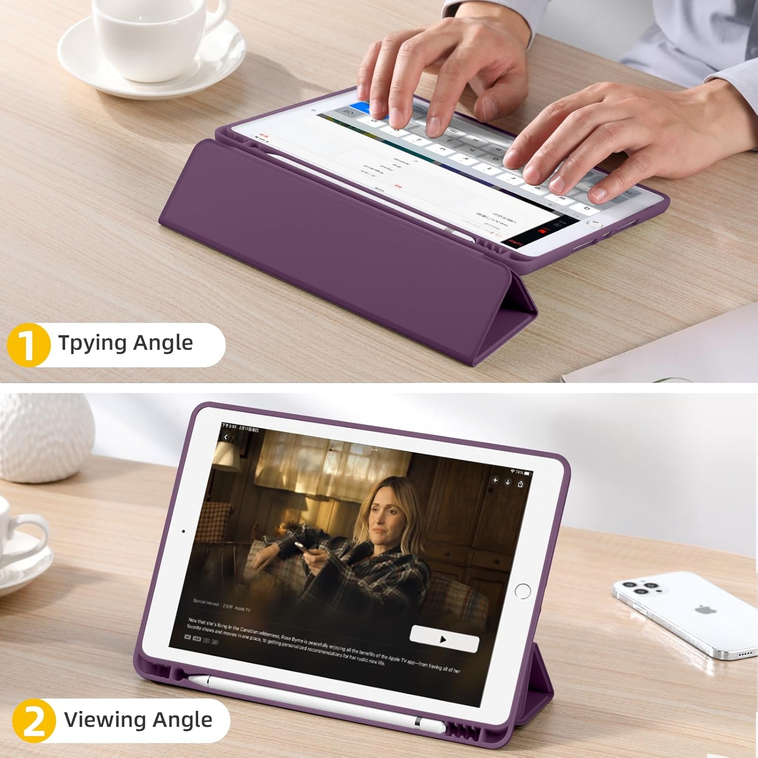 GEAK 10.2 inch Case for iPad 9th 8th 7th Generation Case Cover with Pencil Holder