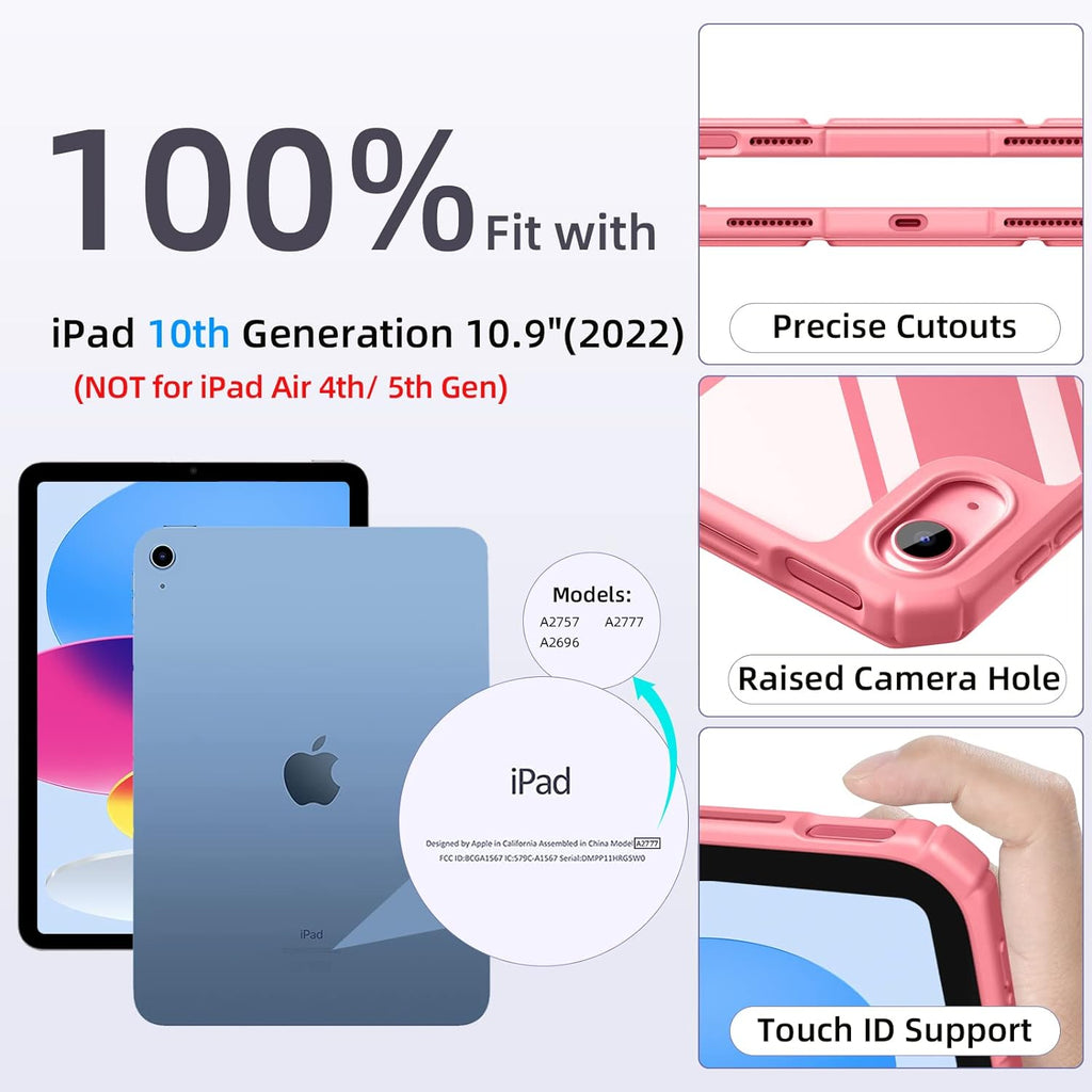 GEAK Compatible With iPad A16 Case/ 10.9 inch iPad 10th Generation Case/ iPad 11th Generation Case 11inch with Pencil Holder