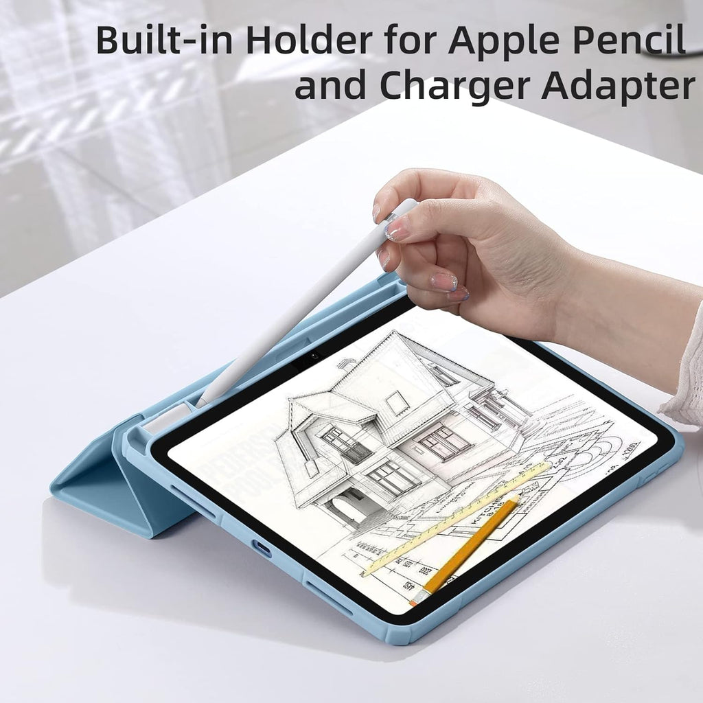 GEAK Compatible With iPad (A16) 11th Generation (2025)/10.9inch iPad 10th Generation (2022) Case Cover with Pencil Holder, Blue