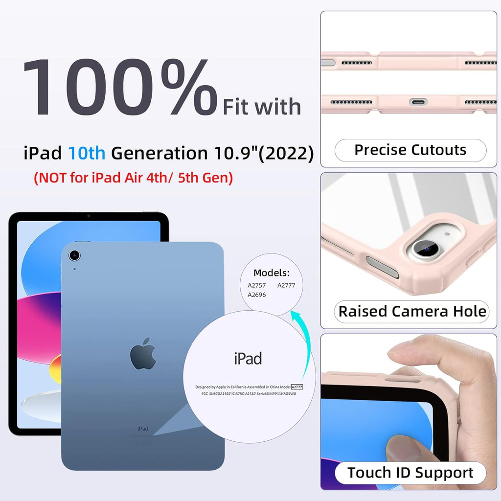 GEAK Compatible With iPad A16 Case/ 10.9 inch iPad 10th Generation Case/ iPad 11th Generation Case 11inch with Pencil Holder