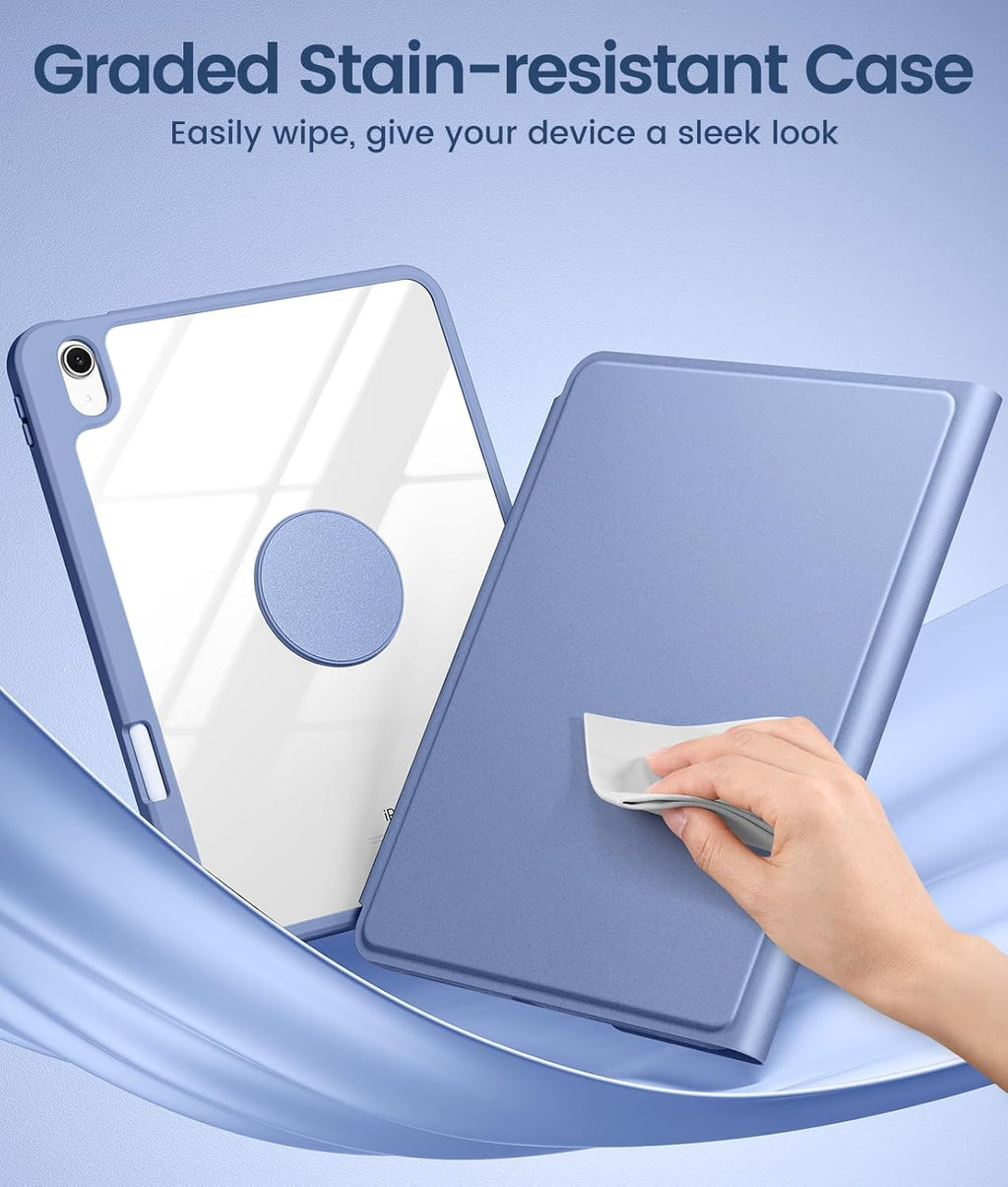 GEAK Compatible With iPad A16 11th 10th Generation Case with Keyboard, 360 Rotation Detachable Case with 7 Colors Backlit Keyboard for iPad A16/10th Gen, with Multi-Touch Trackpad