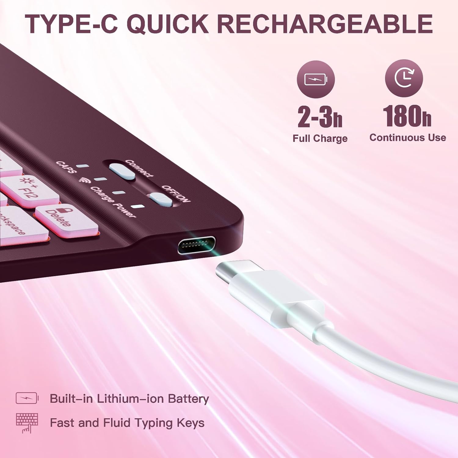 GEAK Compatible With iPad Air 11 inch (M4/M3/M2) /Air 5th/ Air 4th Generation Case with Keyboard, Detachble Magnetic Fits For iPad Air Keyboard with Case