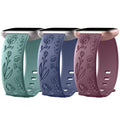 GEAK Compatible with Fitbit Versa 2 Bands for Women Sunflower Engraved Silicone Bands for Fitbit Versa/Versa SE