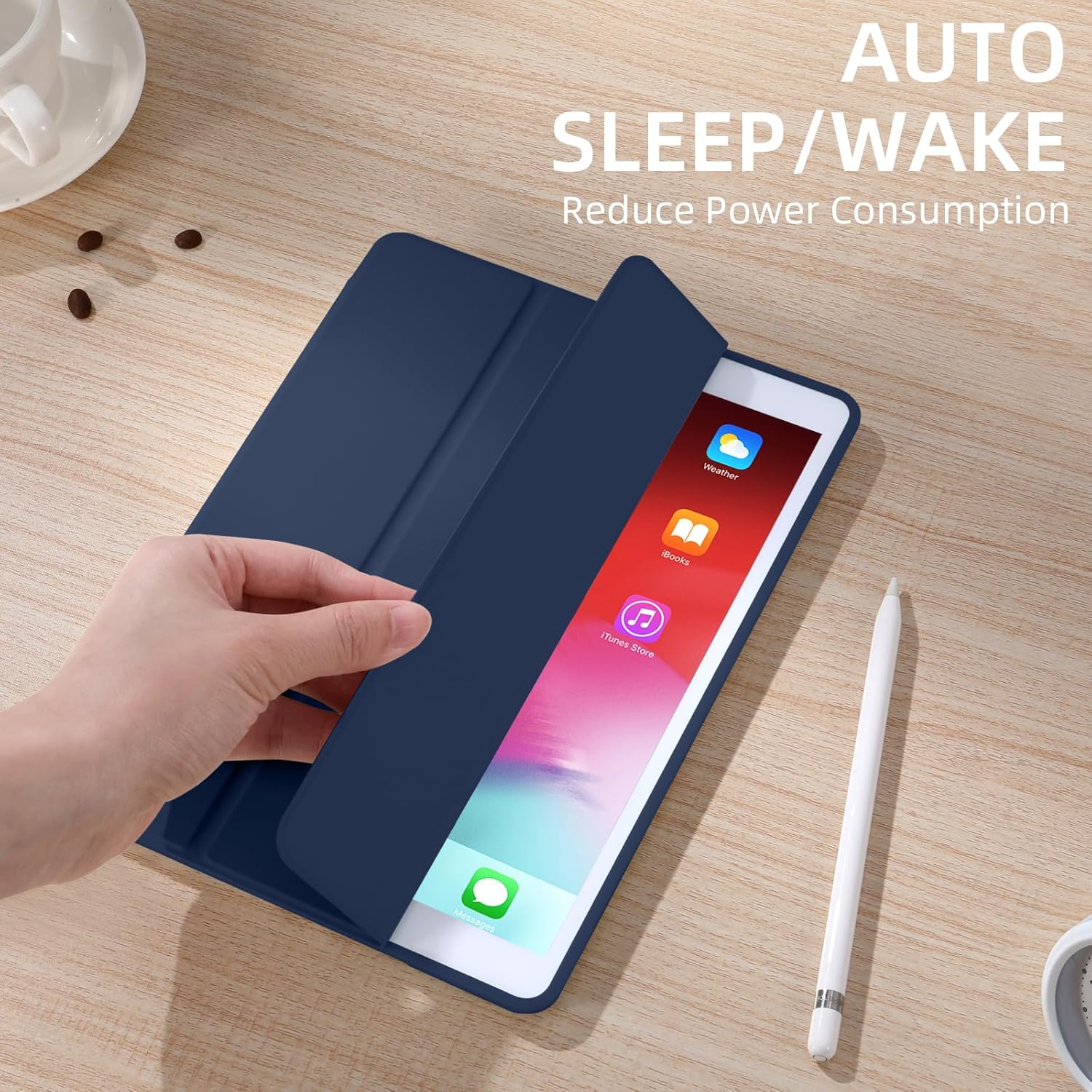 GEAK 10.2 inch Case for iPad 9th 8th 7th Generation Case Cover with Pencil Holder