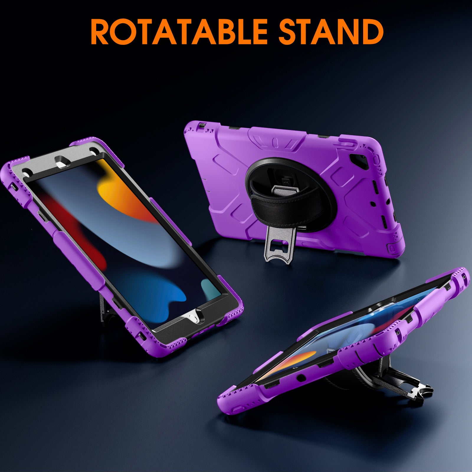 GEAK Compatible with Apple iPad 9th/8th/7th Generation 10.2 inch Case Cover with Screen Protector