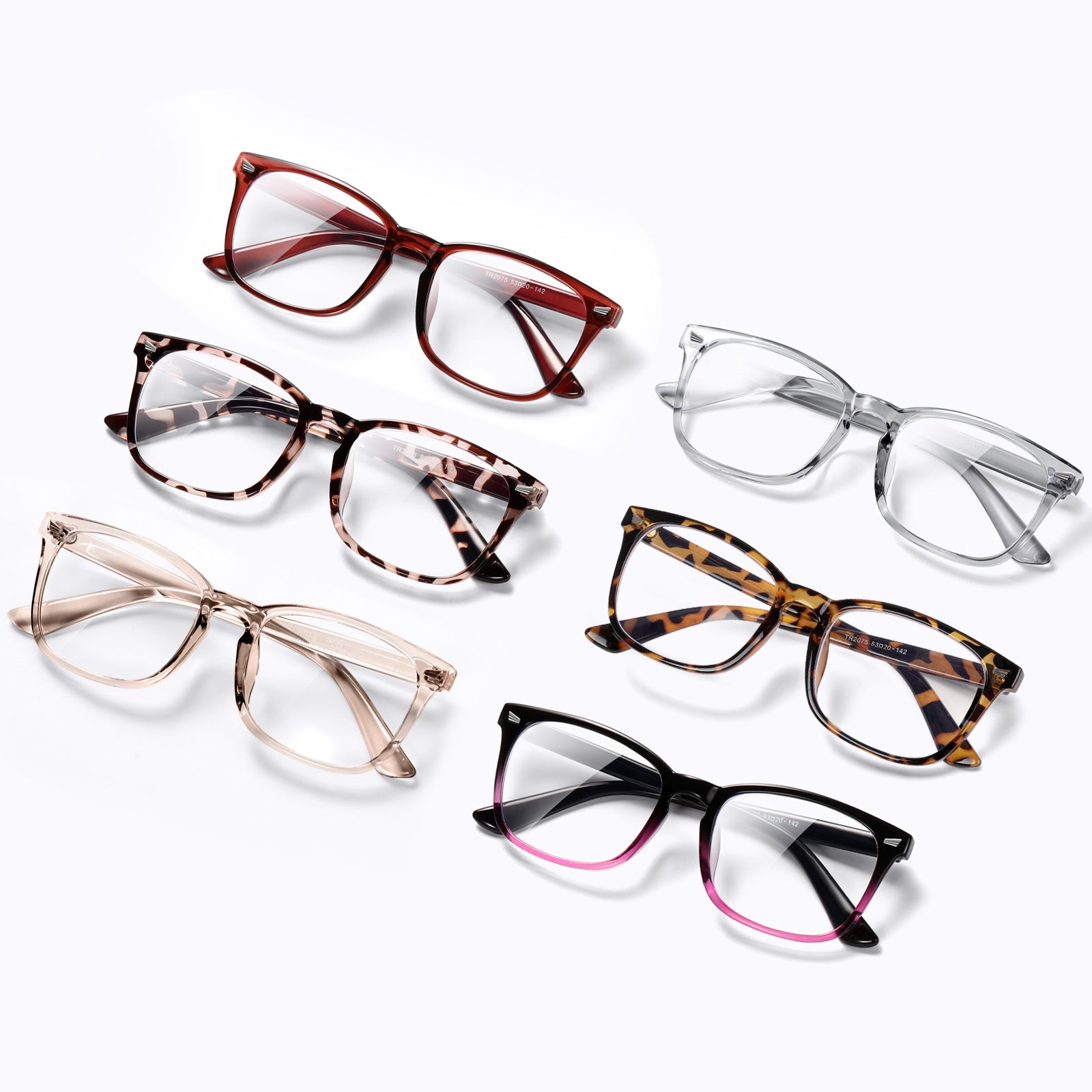 6 Pack Blue Light Blocking Glasses for Woman Computer Use Bluelight Glasses Womens Mens Blue Blockers Glasses
