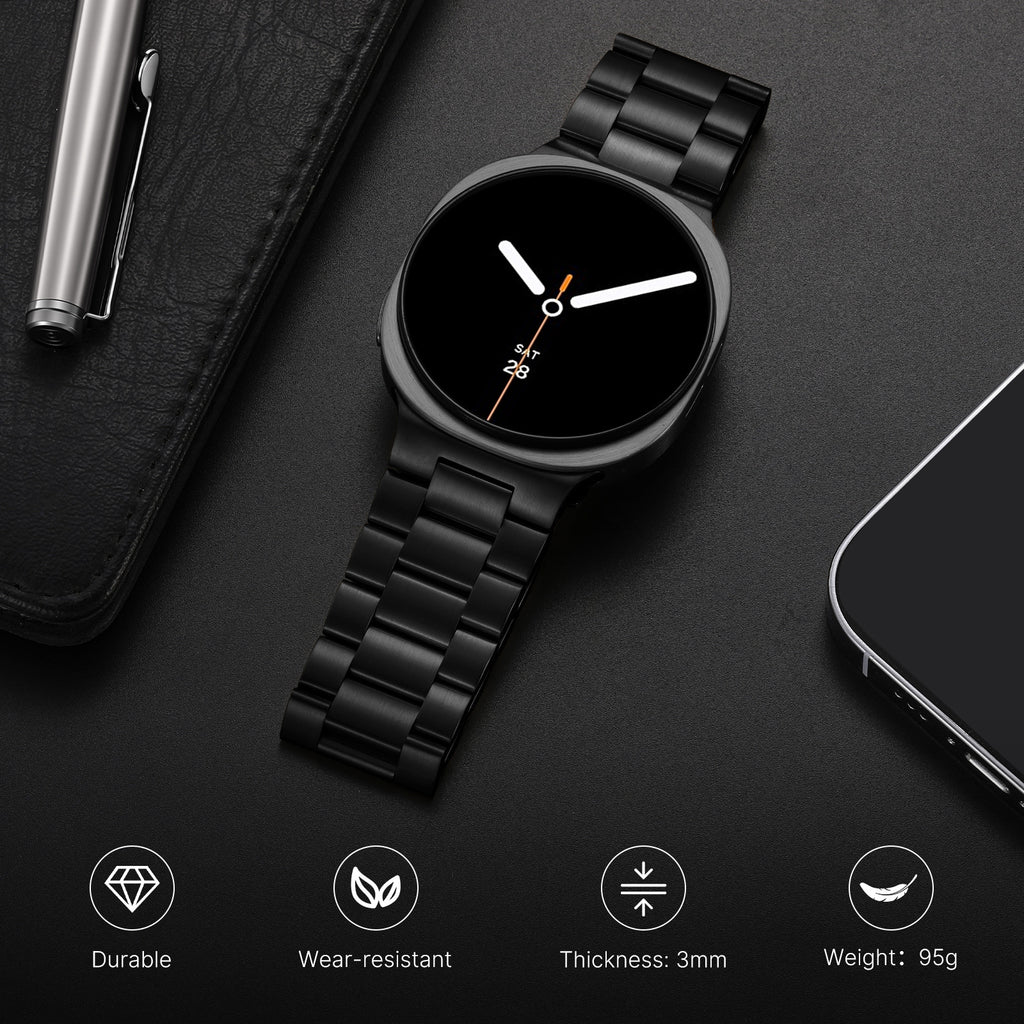 GEAK Stainless Steel Metal Band Compatible with Samsung Galaxy Watch 8 40mm 44mm/8 Classic 46mm 2025
