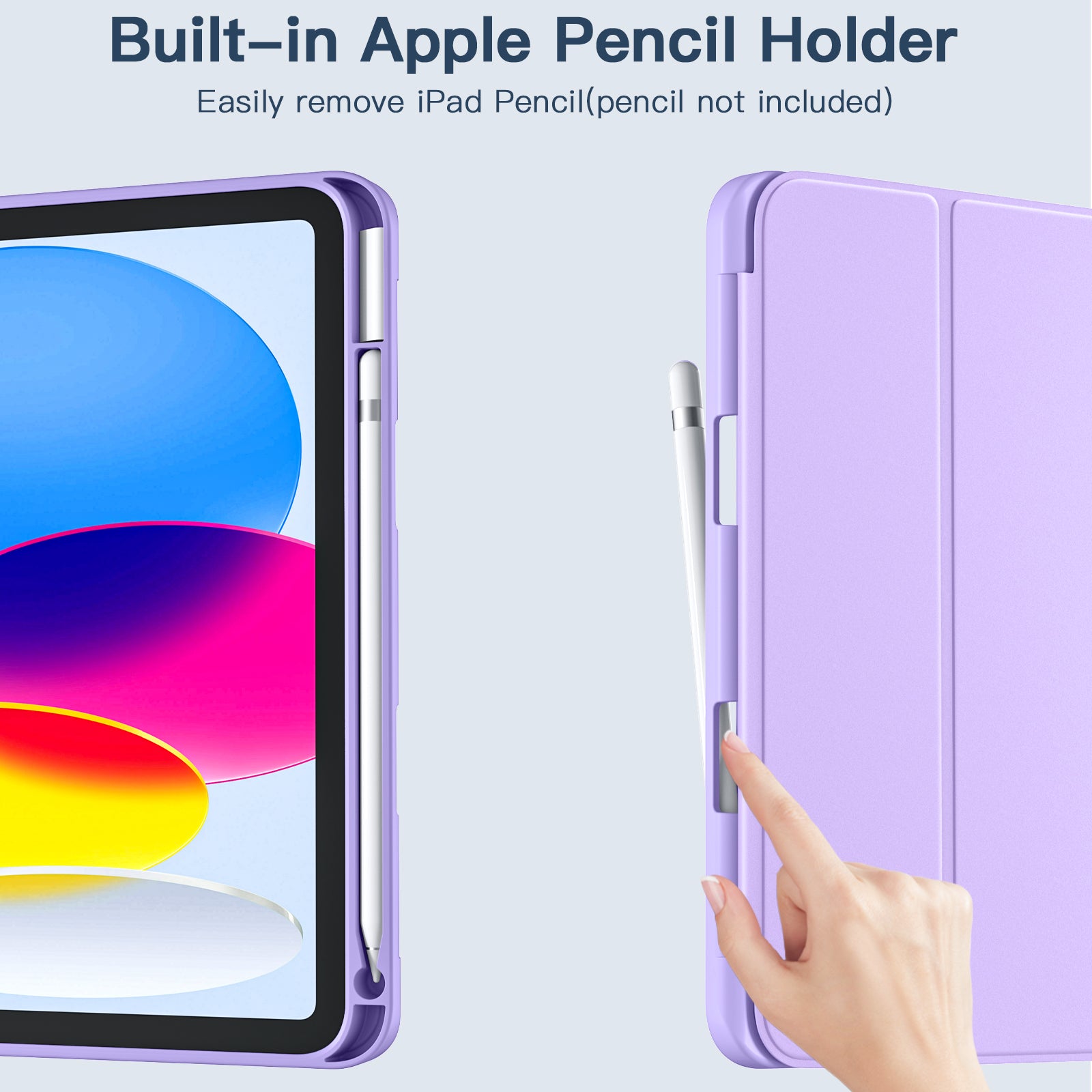 GEAK Compatible with Apple iPad A16 Case & iPad 10th 11th Generation Case Cover 11 inch with Pencil Holder