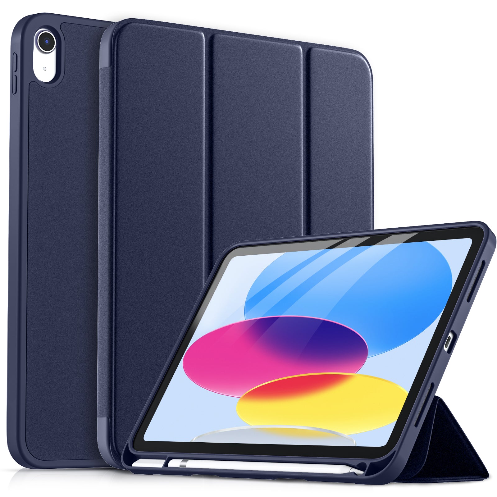 GEAK Compatible with Apple iPad A16 11th Generation 11 inch Case & iPad 10th Generation Case Cover with Pencil Holder